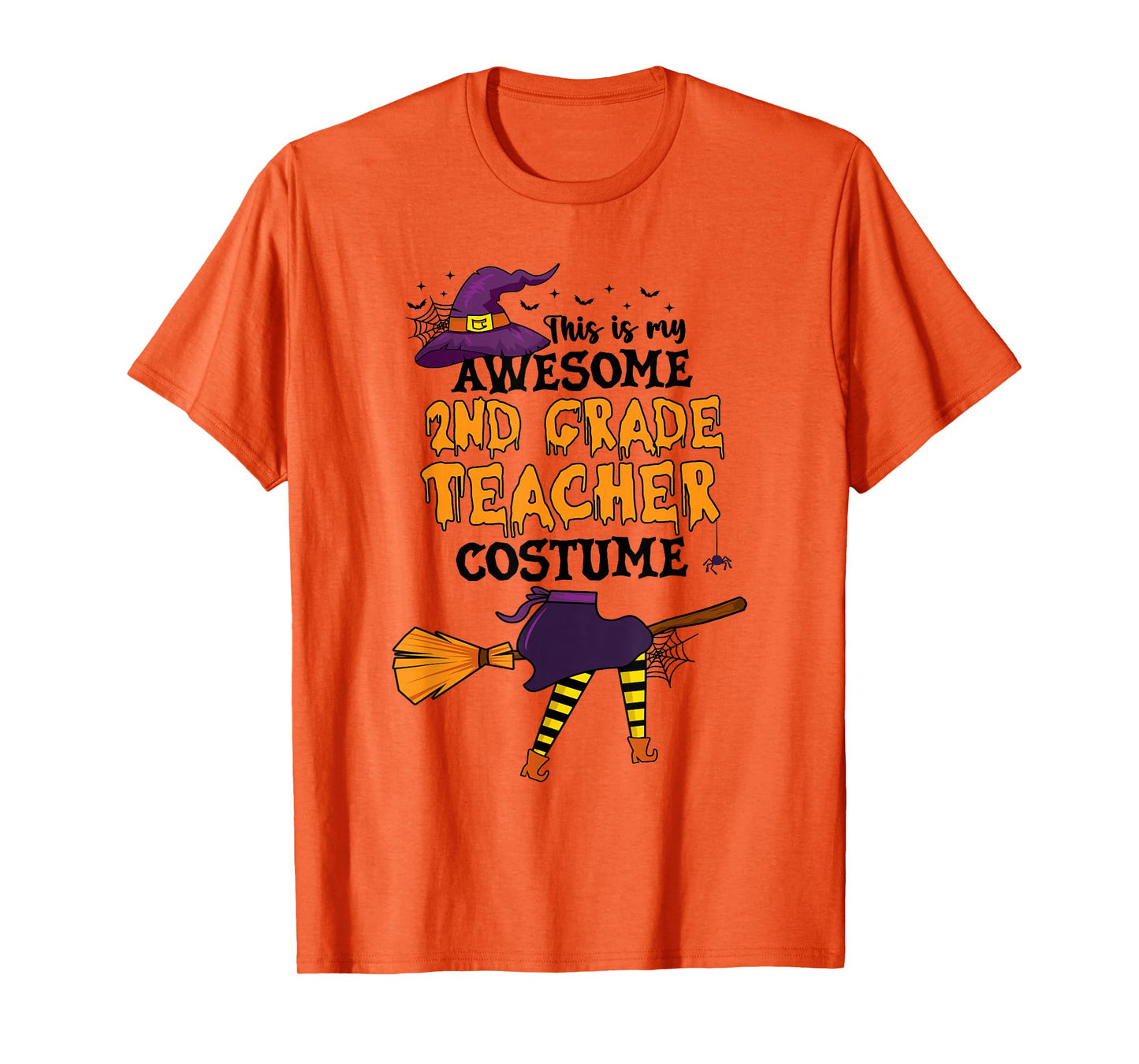 This is My Awesome 2nd Grade Teacher Costume Halloween Witch T-Shirt