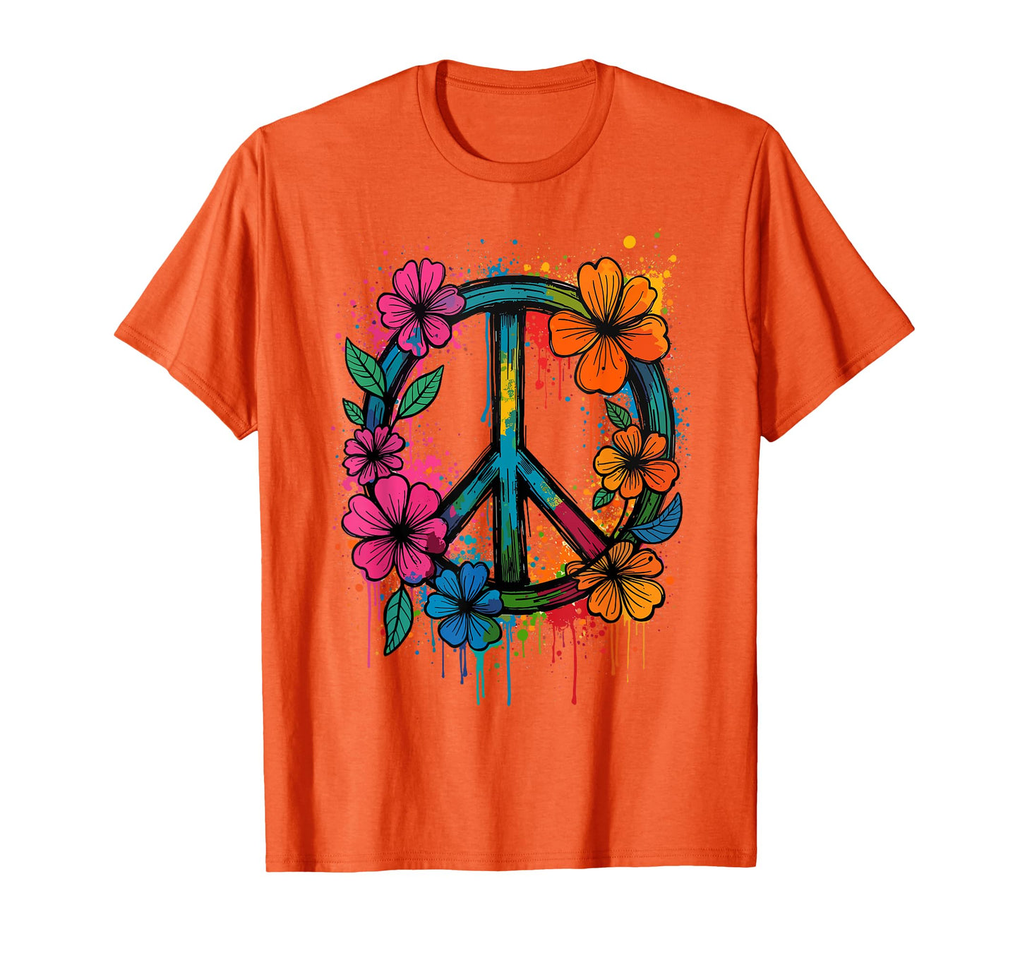 Peace Sign, Love Peace Flower Power, Women, 70s & 60s T-Shirt