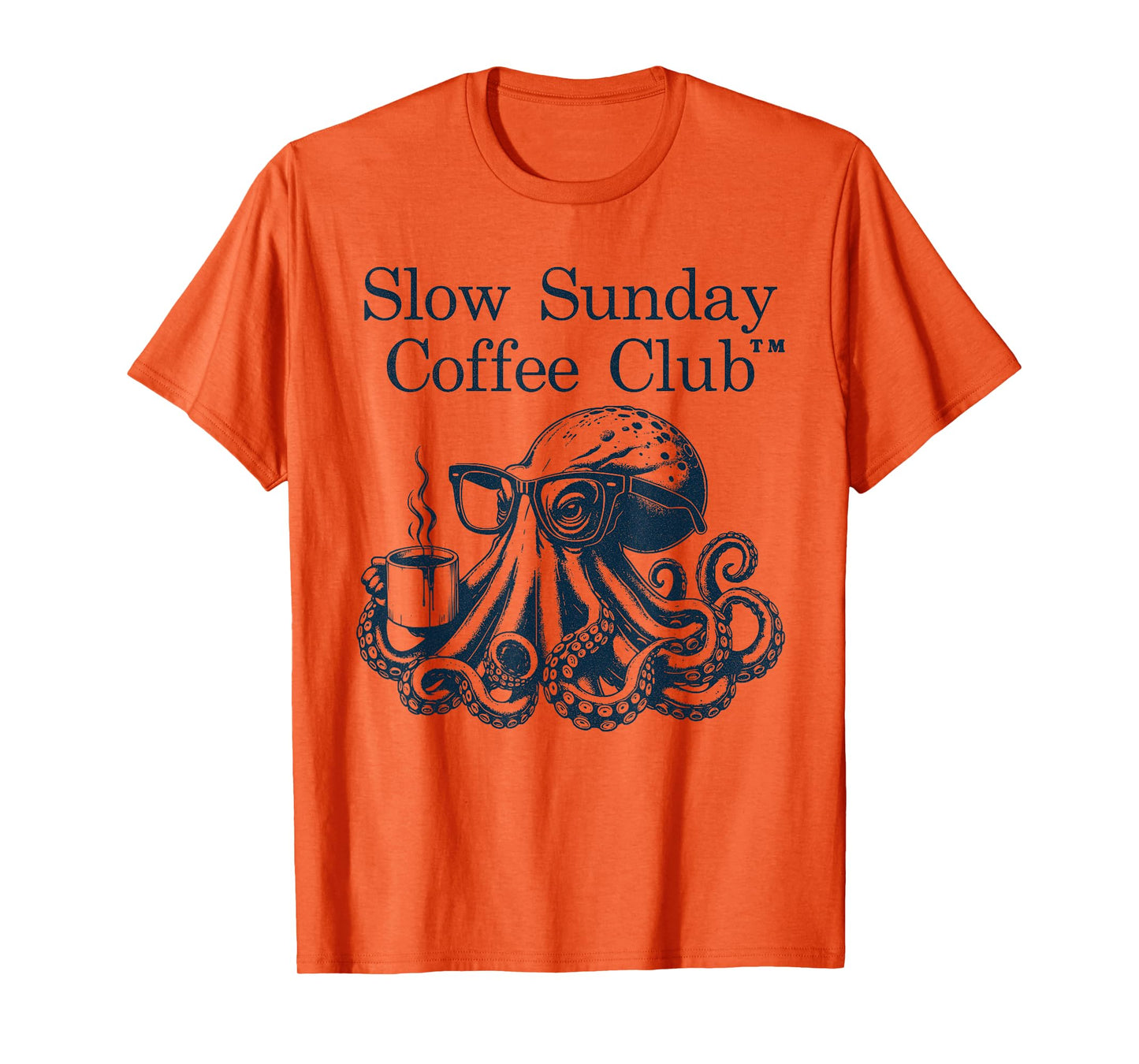 Slow Sunday Coffee Club - Caffeine- Coffee Octopus T-Shirt