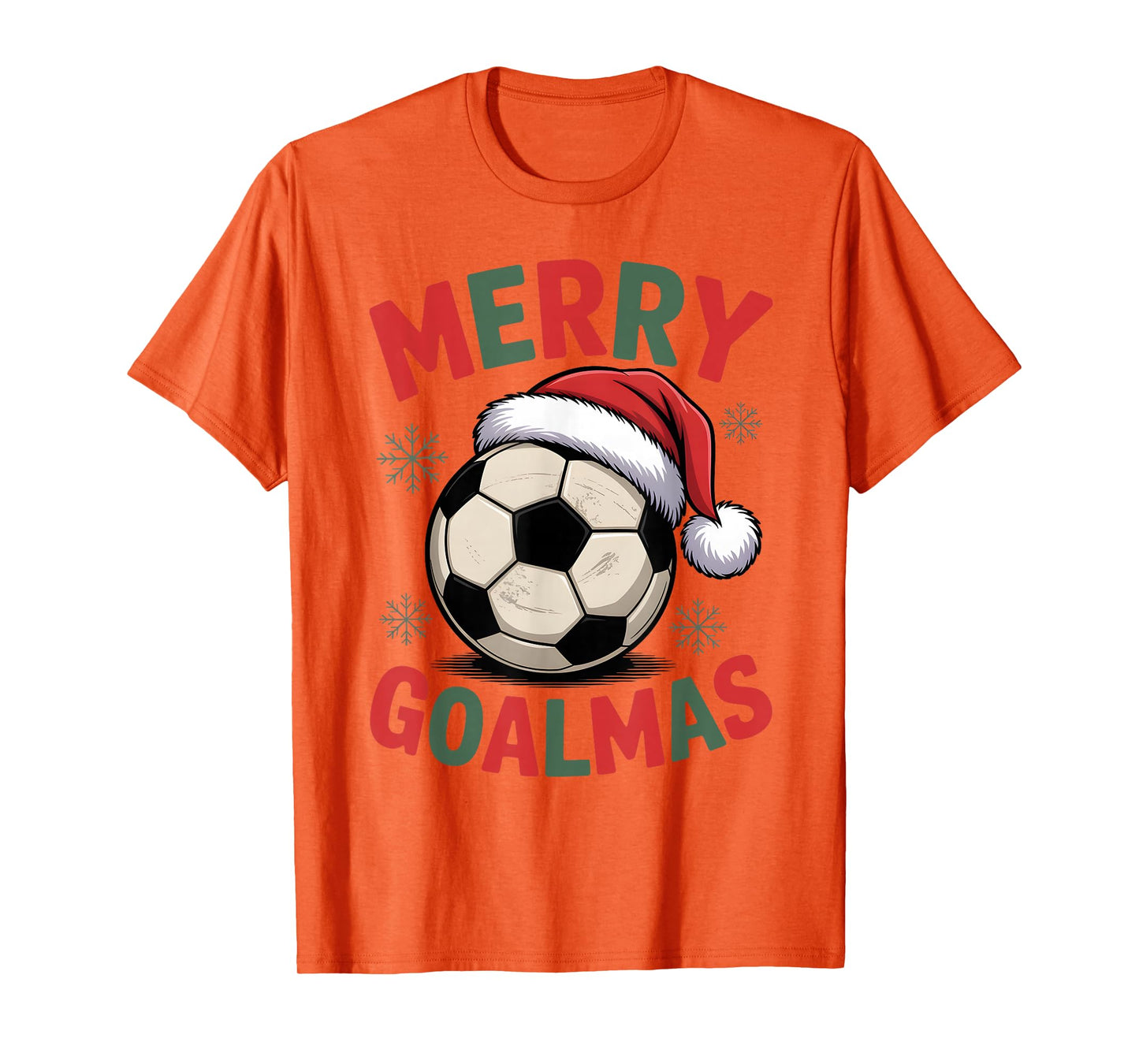 Merry Goalmas Christmas Funny Santa Soccer Ball Graphic T-Shirt