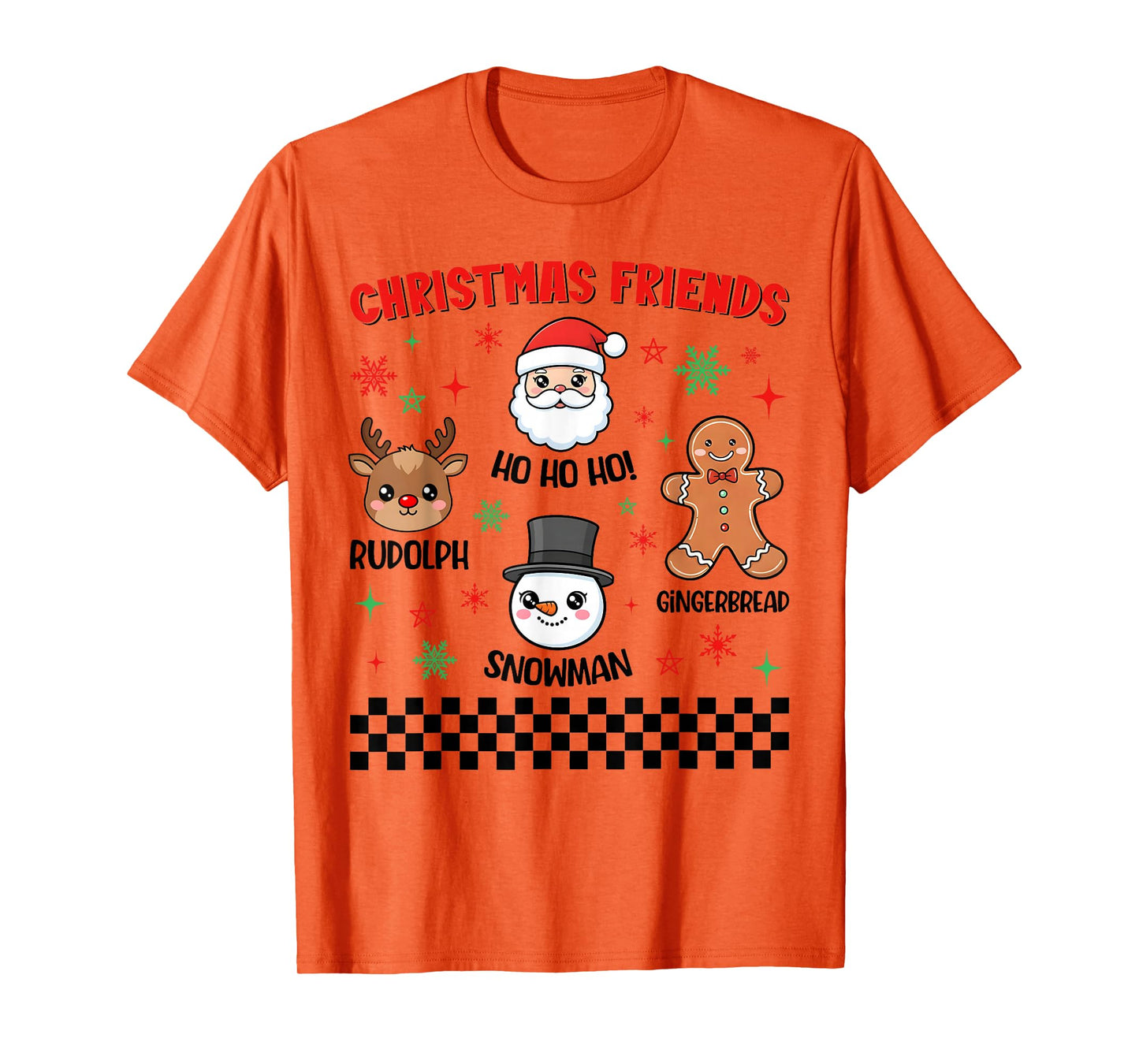 Christmas Squad Santa Rudolph Snowman Gingerbread Friends T-Shirt