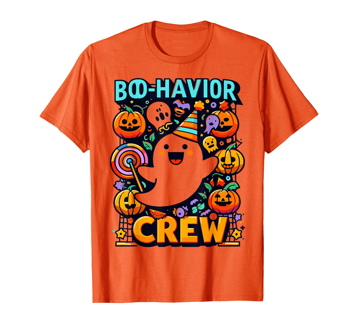 Behavior Analyst Halloween ABA Cute Ghost Boo-Havior Crew T-Shirt