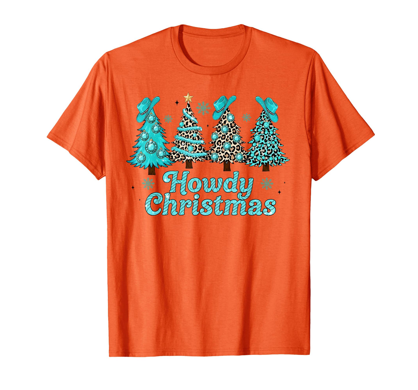 Funny Howdy Christmas Cowboy Western Xmas Women Men T-Shirt