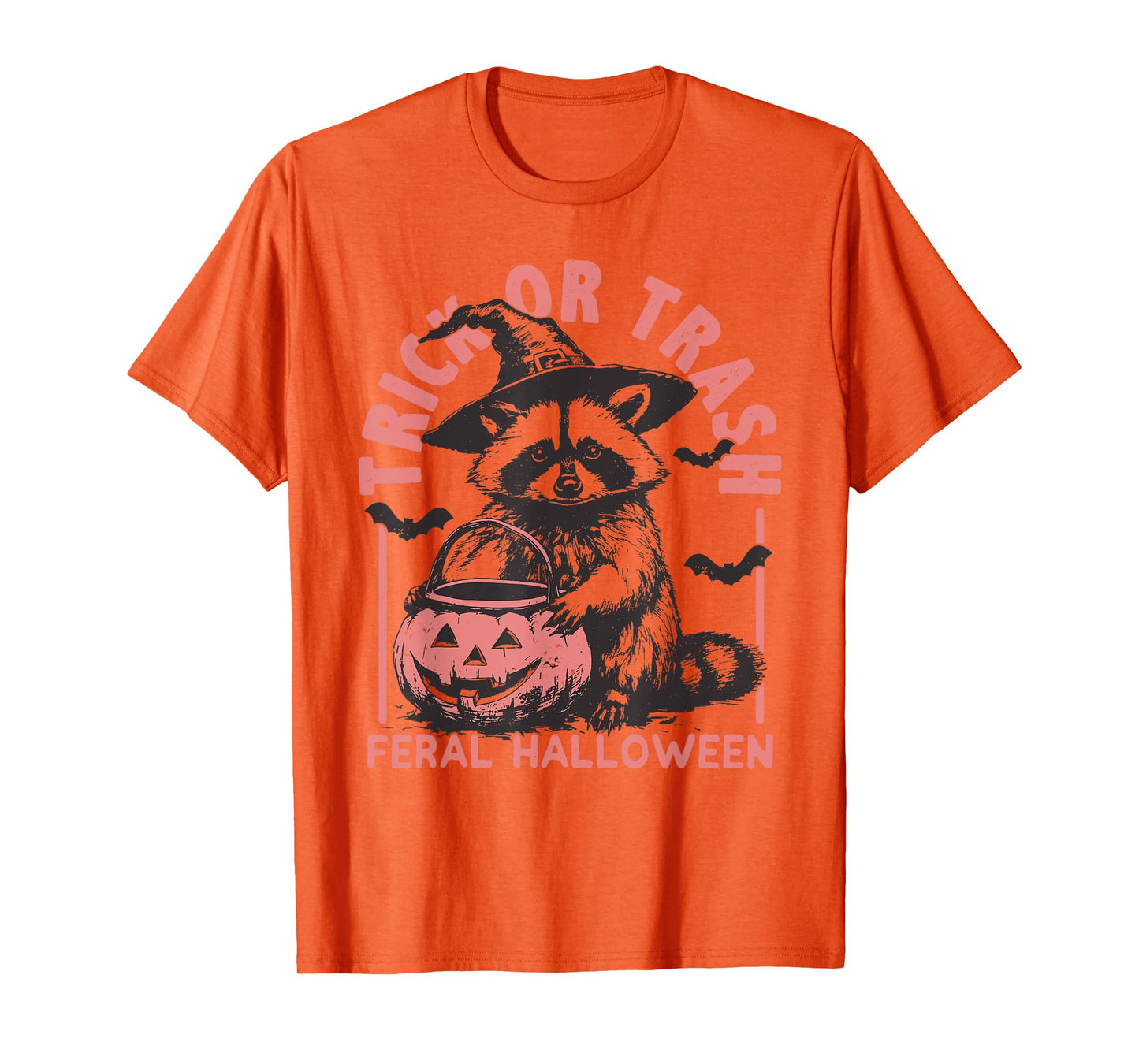 Trick or Trash Funny Raccoon Halloween Vintage Ghost Costume T-Shirt