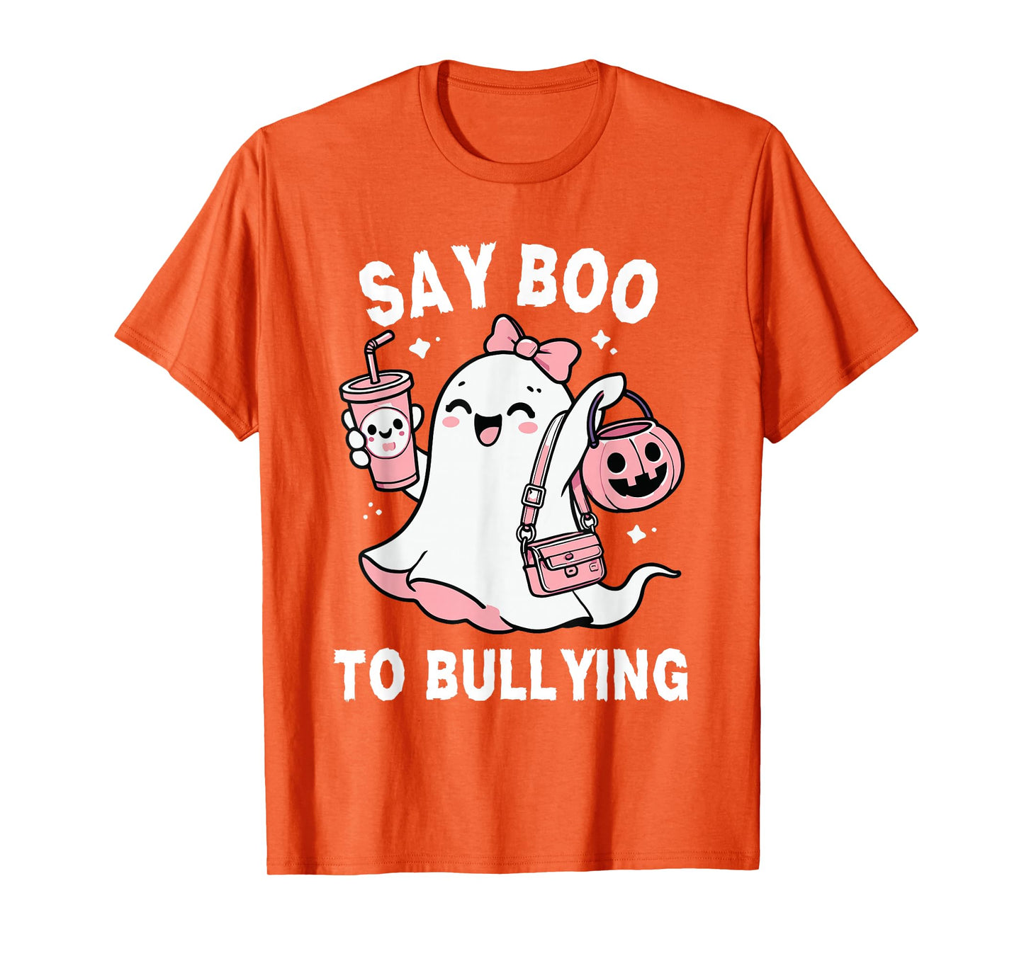 Say Boo To Bullying Orange Anti Bullying Unity Day Halloween T-Shirt