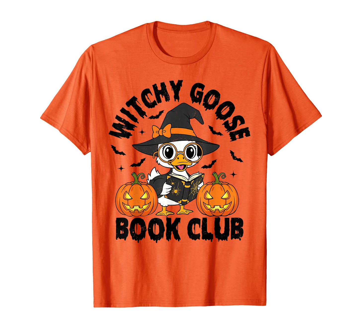 Witchy Goose Book Club Halloween Spooky Readers Fun T-Shirt