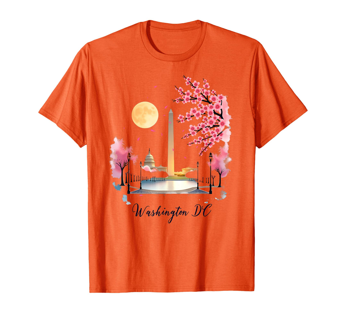 Retro Vintage Washington DC Pride Souvenir Cherry Blossom T-Shirt