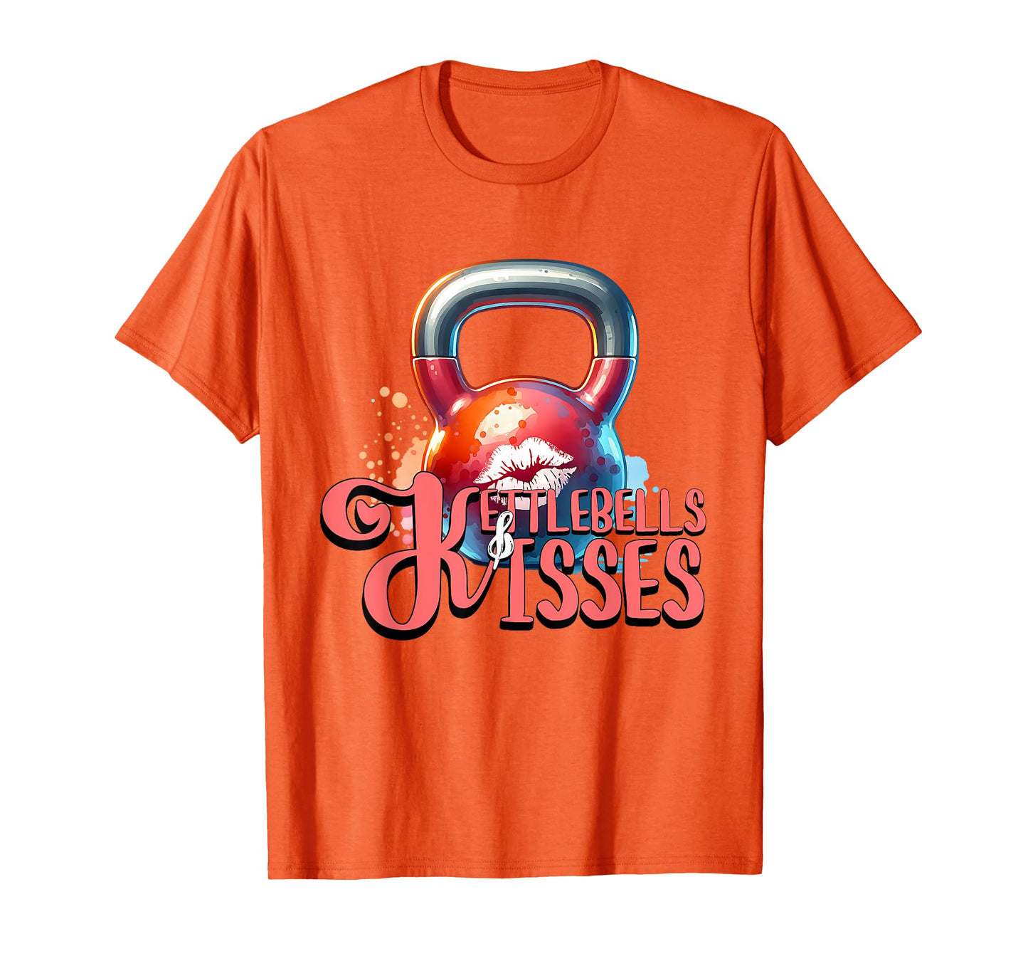 Kettlebells & Kisses Gym Fitness Workout Valentine's Day T-Shirt