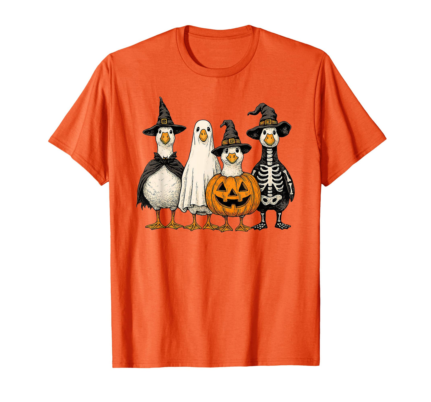 Halloween Duck Ghost Pumpkin T-Shirt