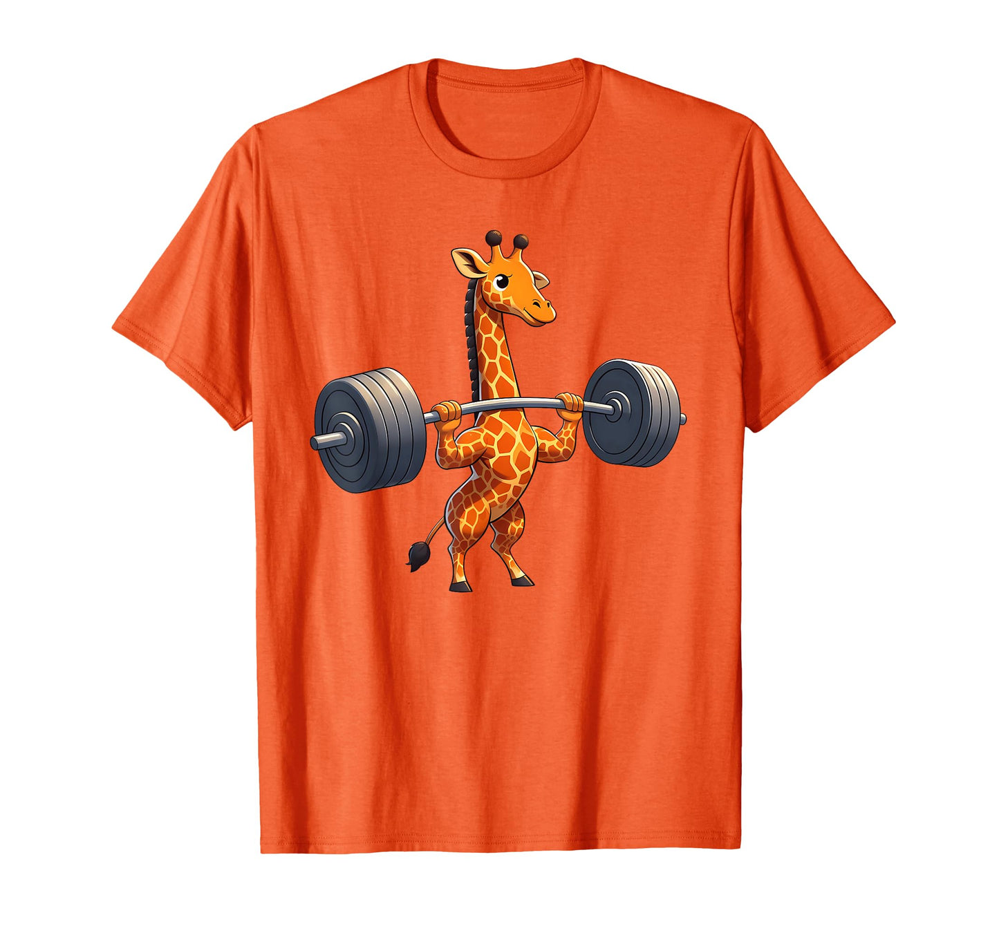 Weightlifting Funny Fitness Workout Gym Giraffe Lover T-Shirt