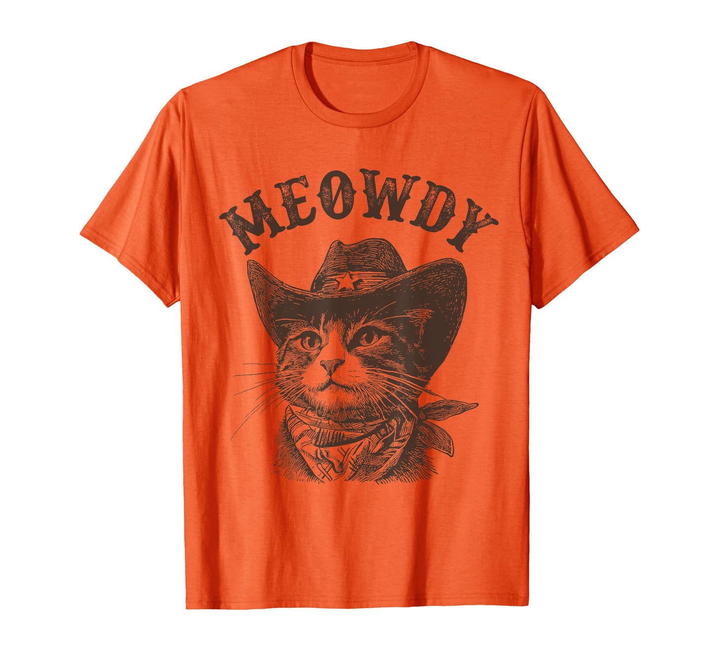 Vintage Rodeo Meowdy Cat Cowboy Western Country Howdy Kitten T-Shirt