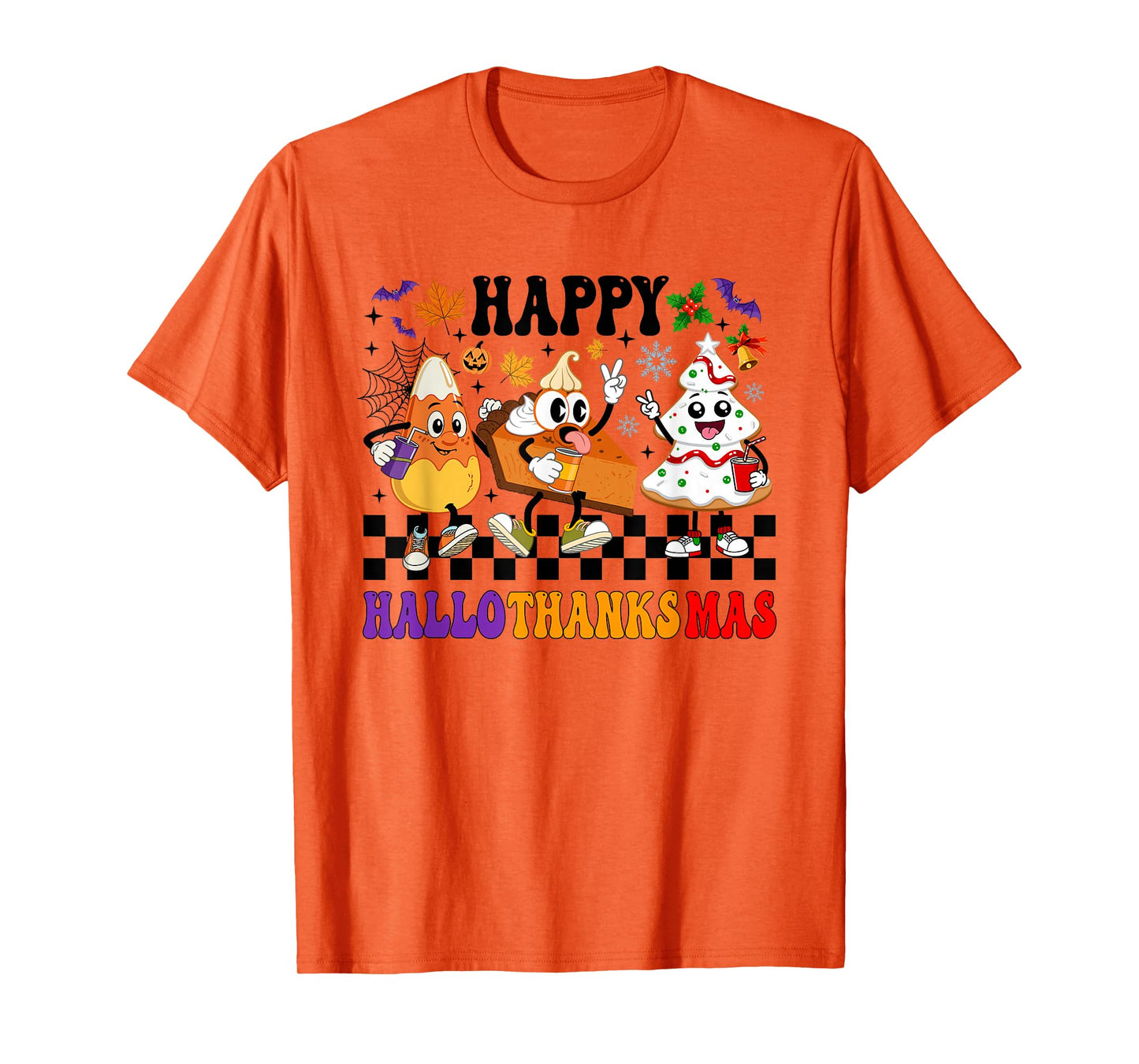 Halloween Thanksgiving Happy Hallothanksmas Season Coffee T-Shirt