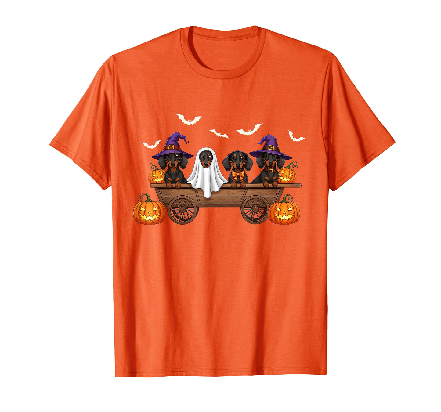 Happy Halloweiner Dachshund Dog Witch Fall Pumpkin Pet Owner T-Shirt