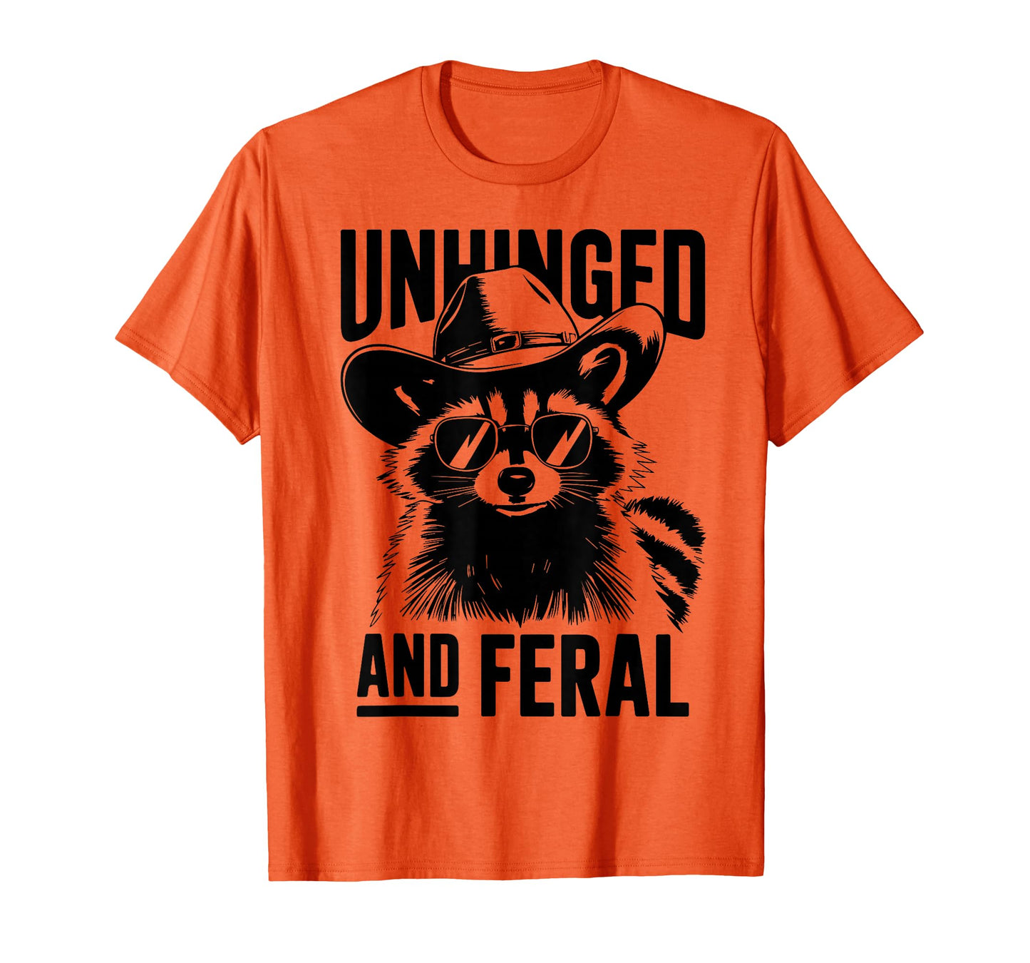 Raccoon Unhinged And Feral Funny Raccoon Cowboy T-Shirt
