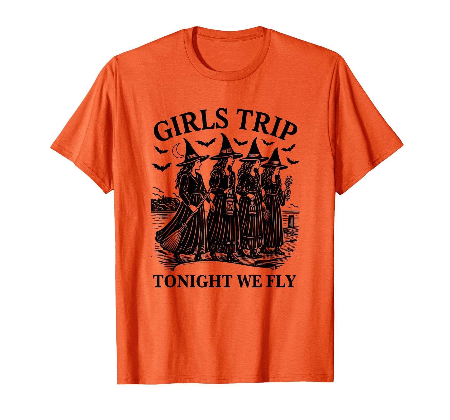 Girls Trip Tonight We Fly Witches Halloween T-Shirt