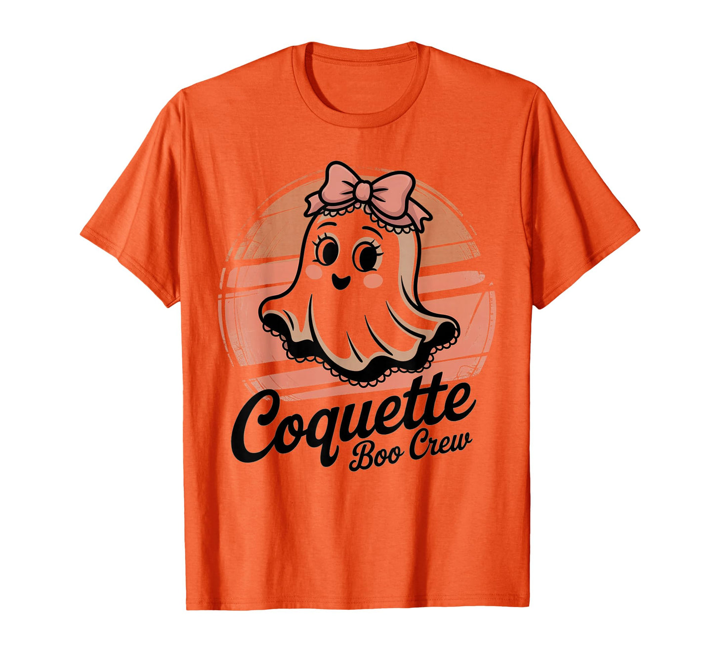 Coquette Boo Crew Cute Ghost Girl with Pink Halloween Party T-Shirt