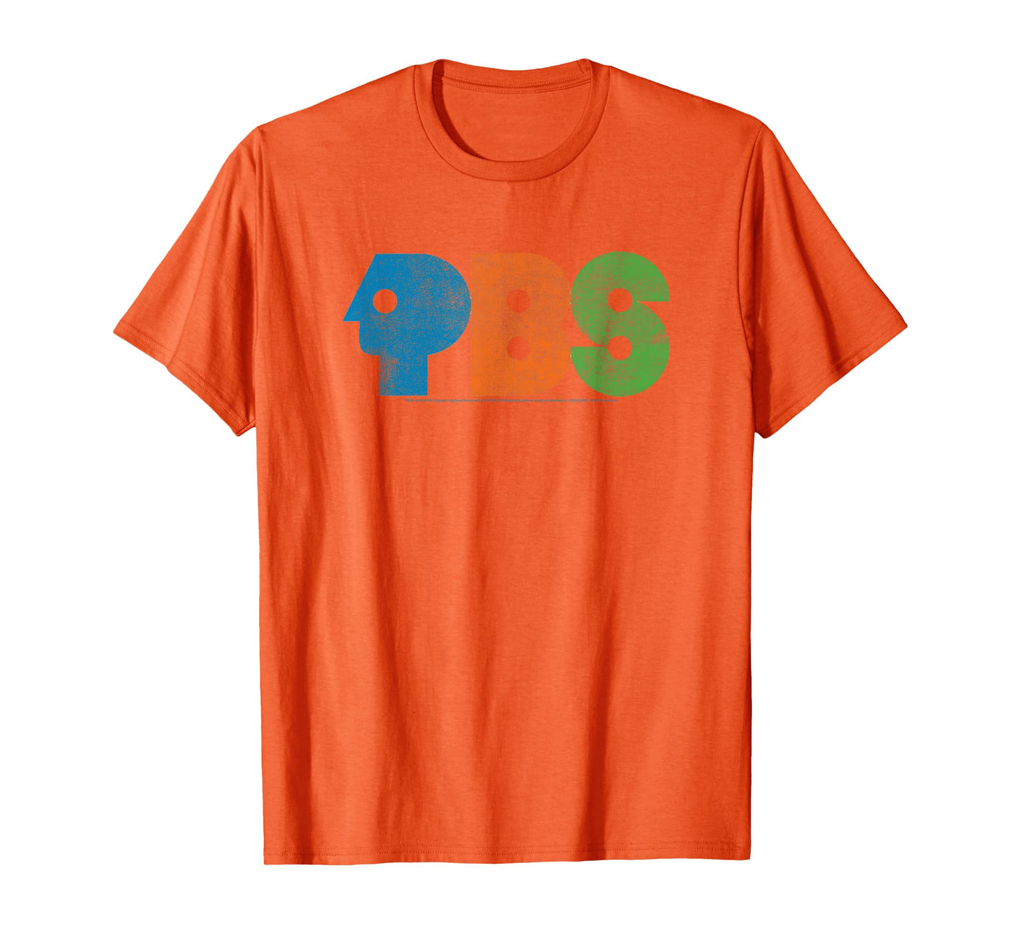 PBS Colorful Distressed Logo Public Broadcasting Service T-Shirt