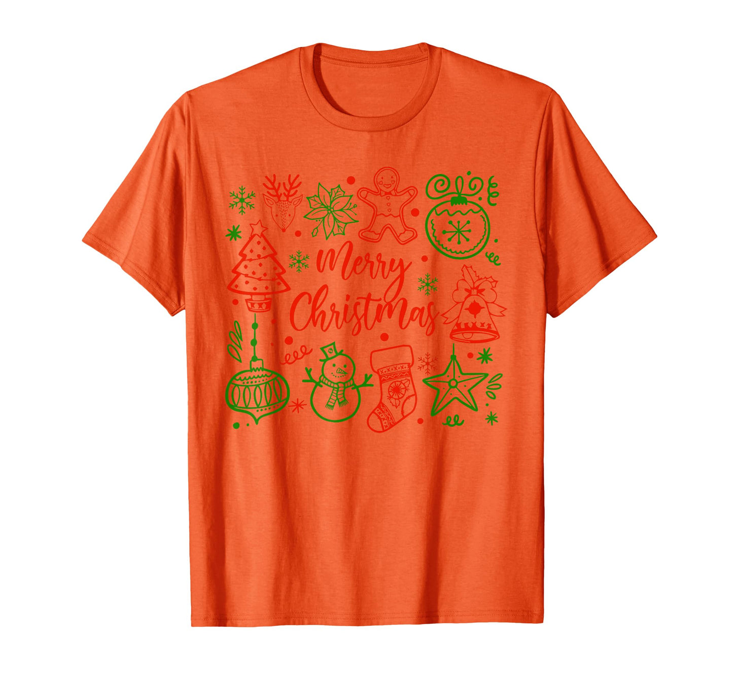 Merry Christmas Xmas Vibes Santa Reindeer Snowman Holiday T-Shirt