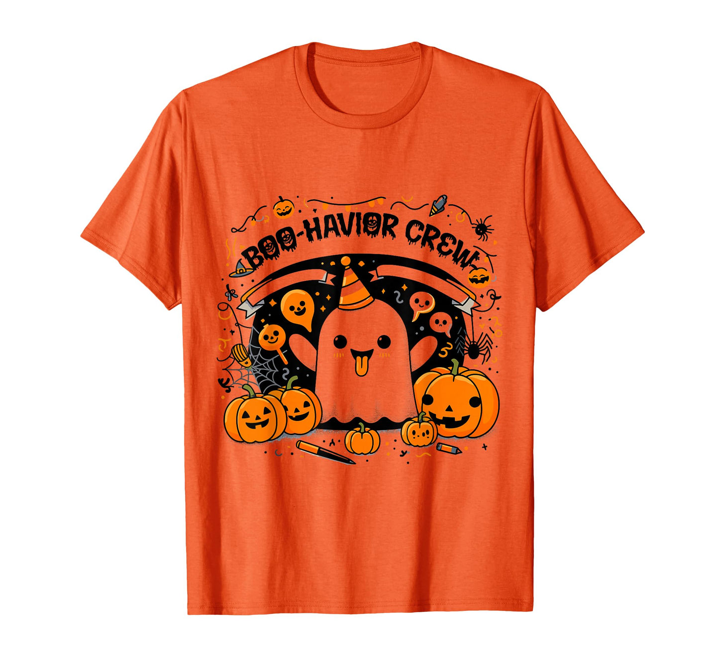 Behavior Analyst Halloween ABA Cute Ghost Boo-Havior Crew T-Shirt