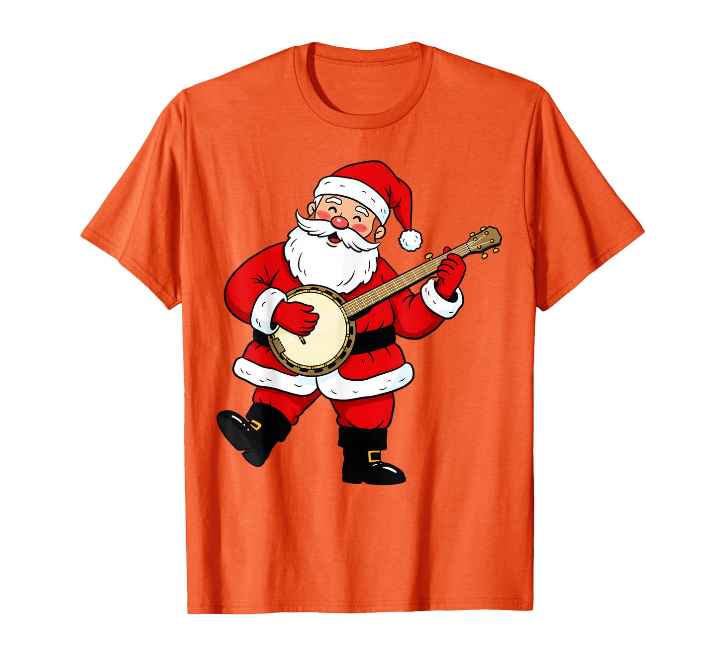 Christmas Banjo Player Cute Santa Xmas Boys Girls Men Kids T-Shirt