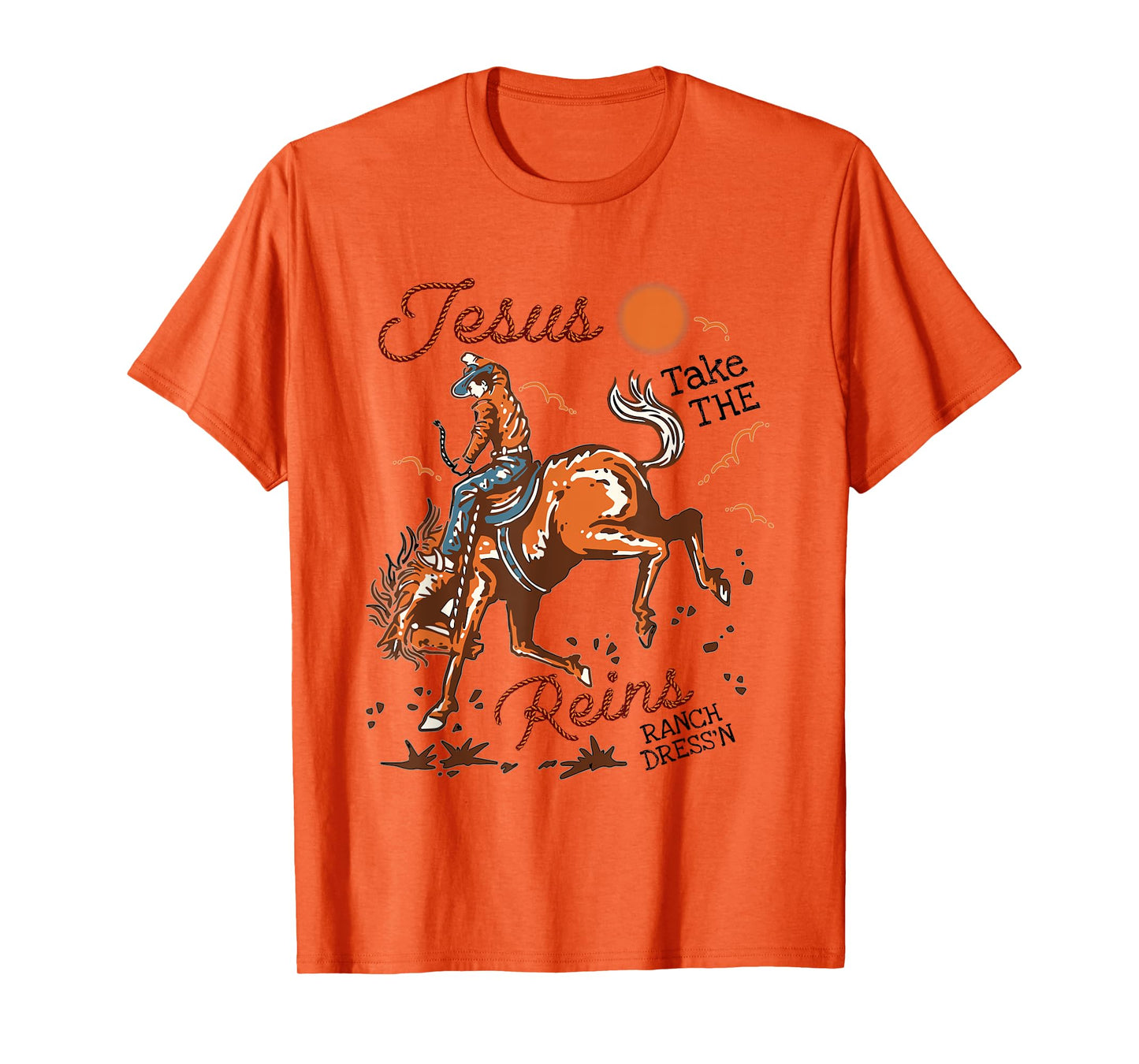 Jesus Take The Reins Vintage Cowboy T-Shirt