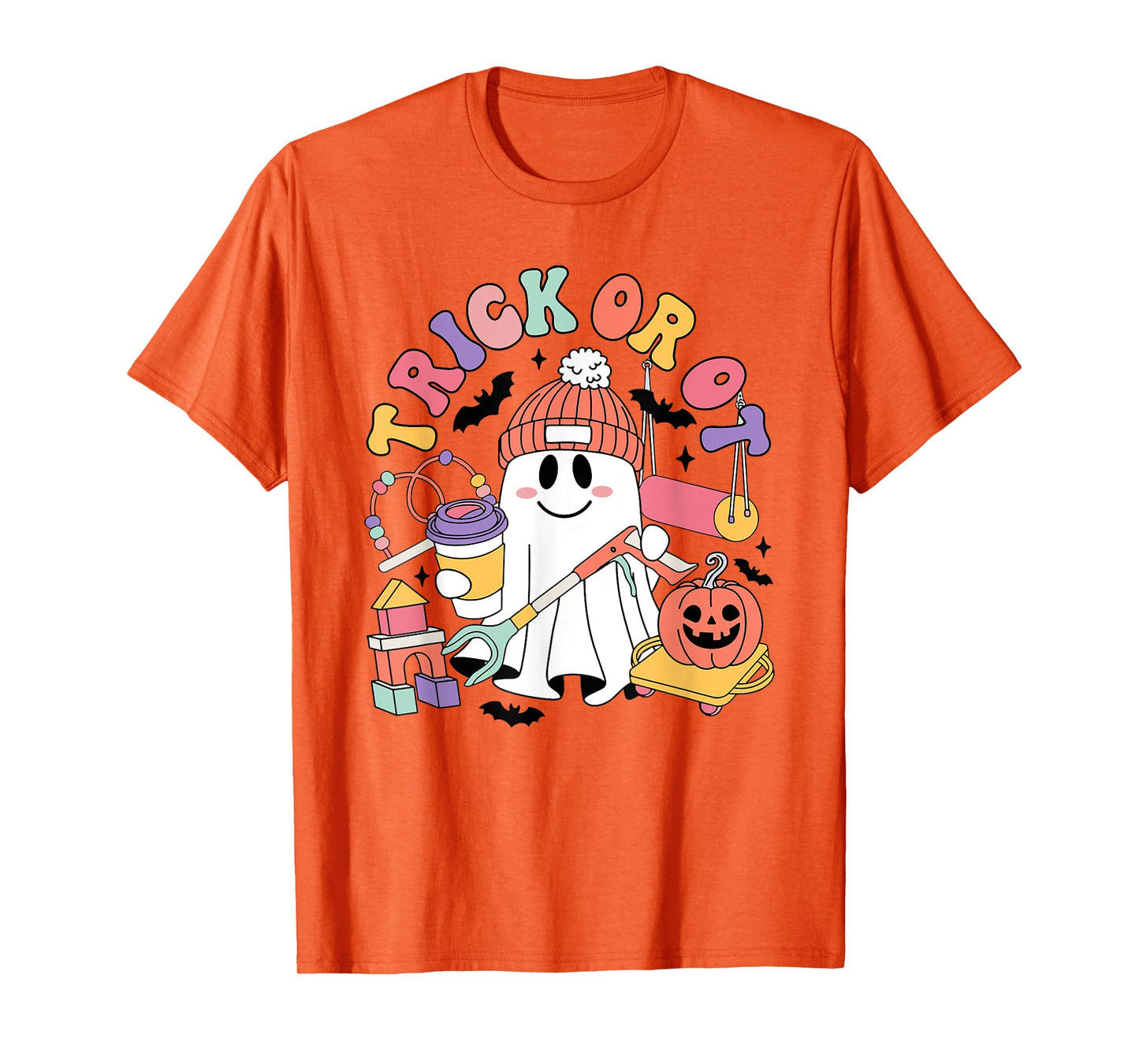 Trick Or OT Occupational Therapist Ghost Halloween Women Men T-Shirt