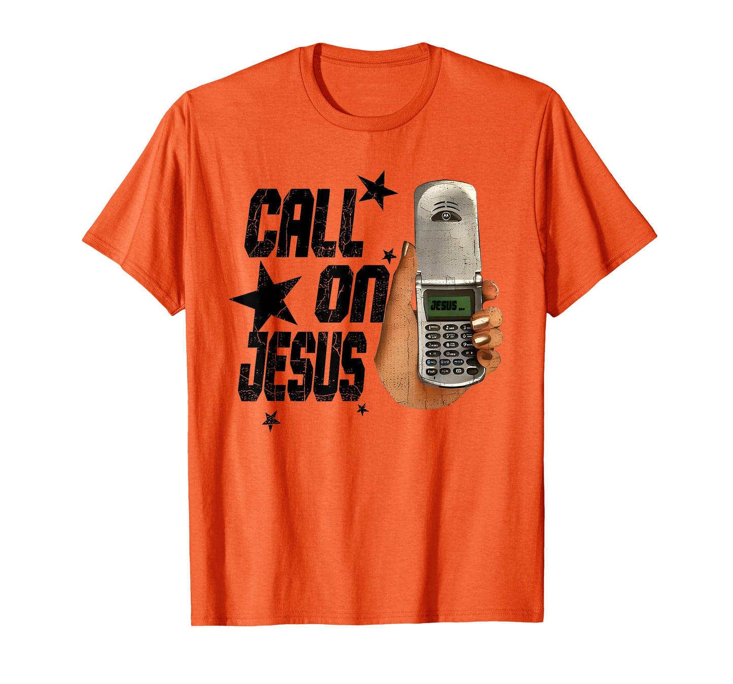 Call on Jesus flip Phone Christian Faith Design T-Shirt