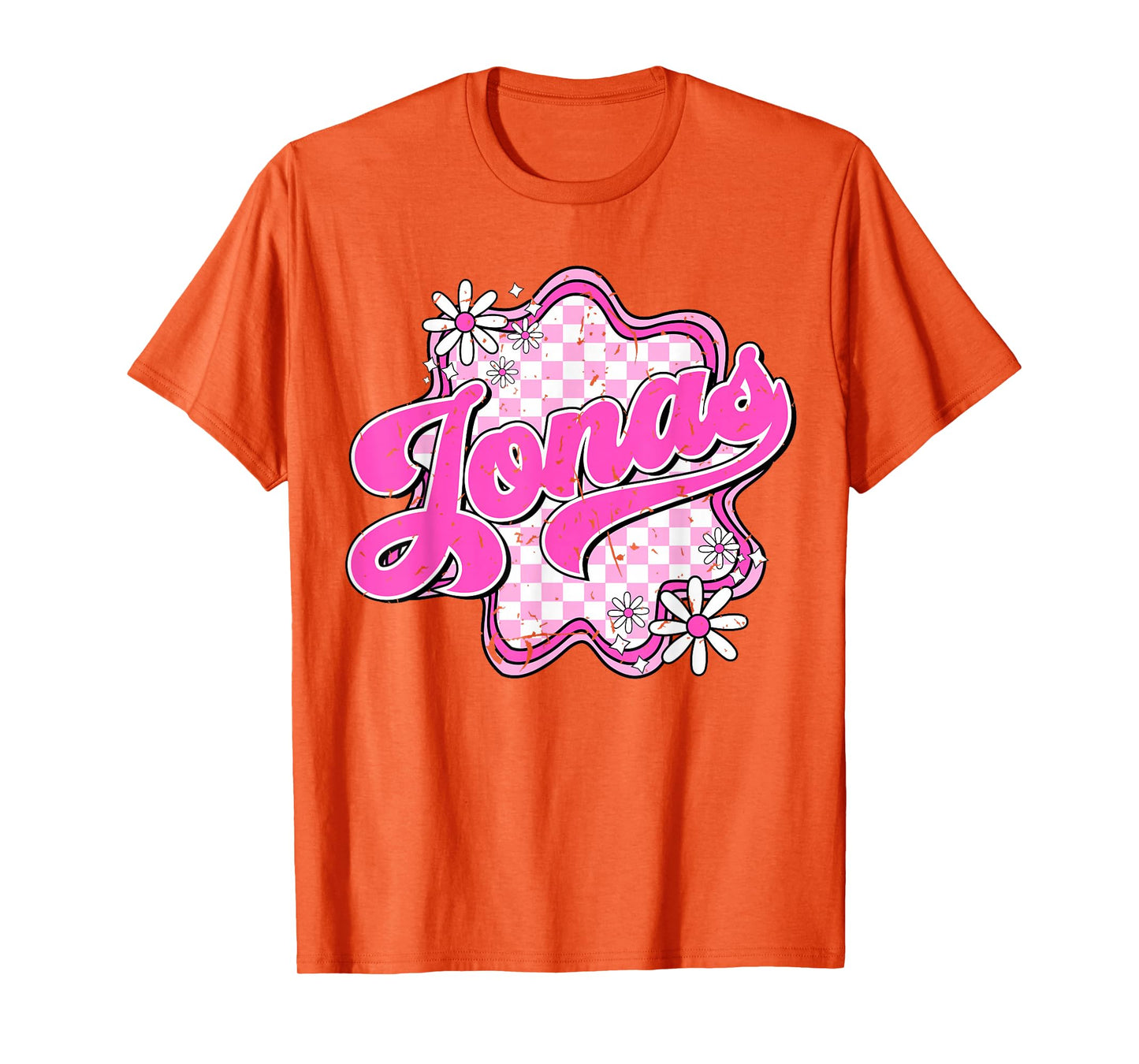 Floral Jonas First Name I Love Jonas Groovy 80's Vintage T-Shirt