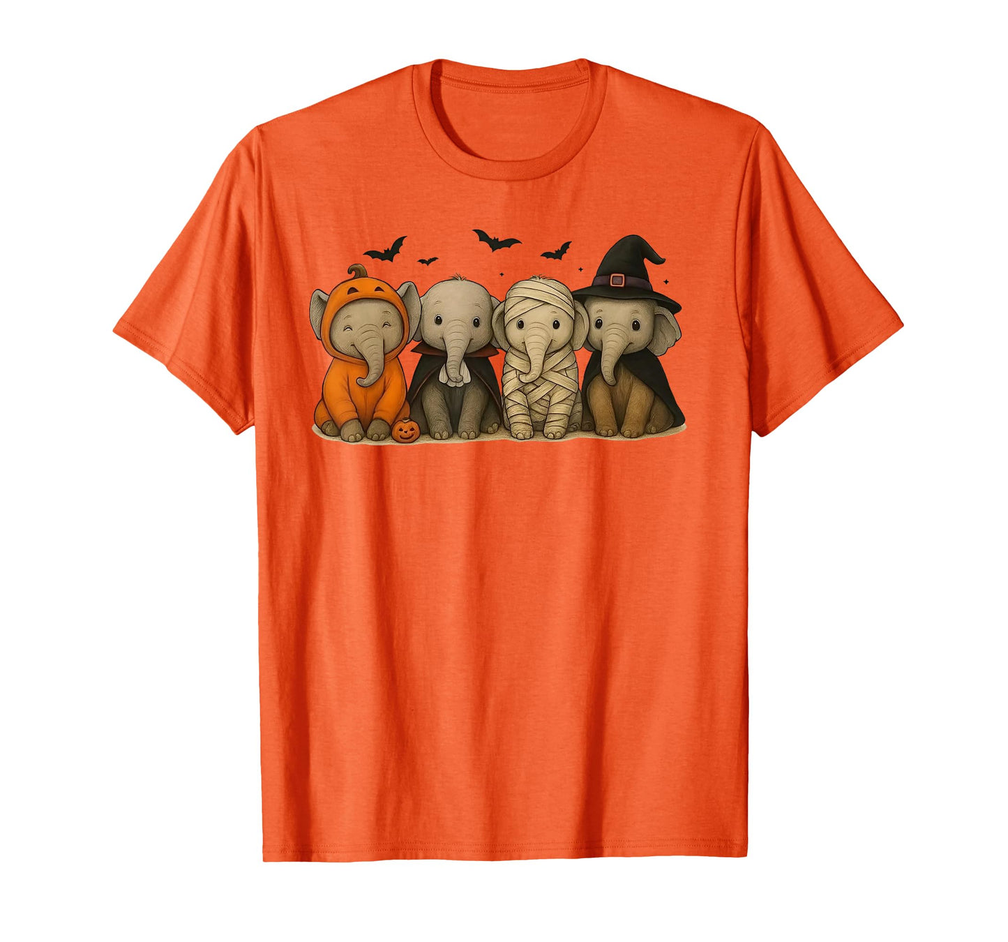 Elephant Halloween Mummy Witch T-Shirt