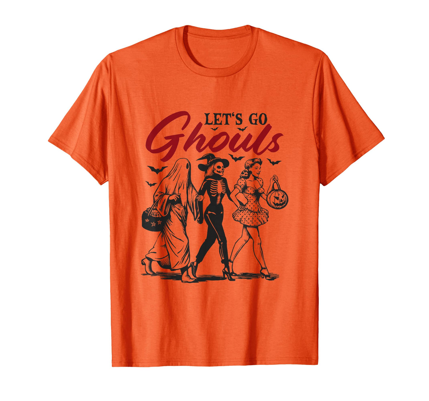 Let’s Go Ghouls Retro Halloween Party Design T-Shirt