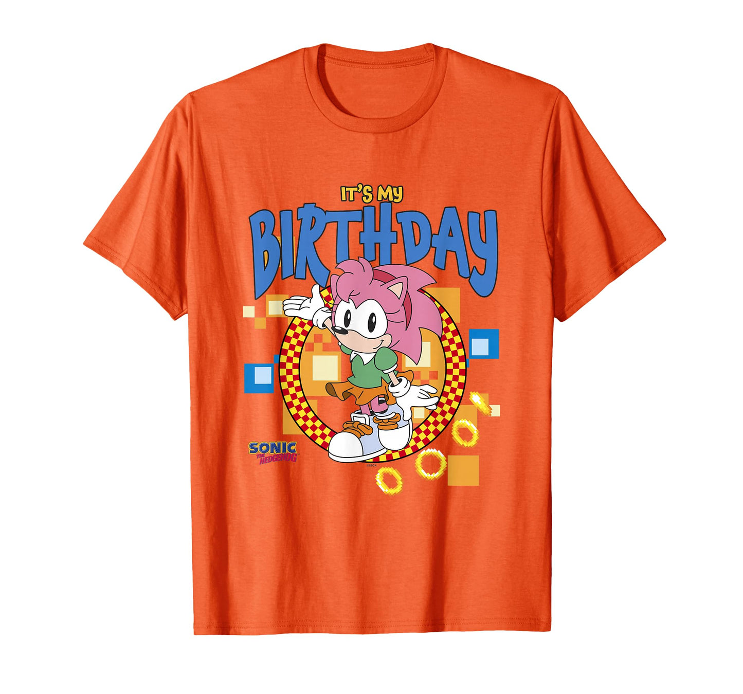 Sonic The Hedgehog Birthday It's My B-Day Amy Rose T-Shirt