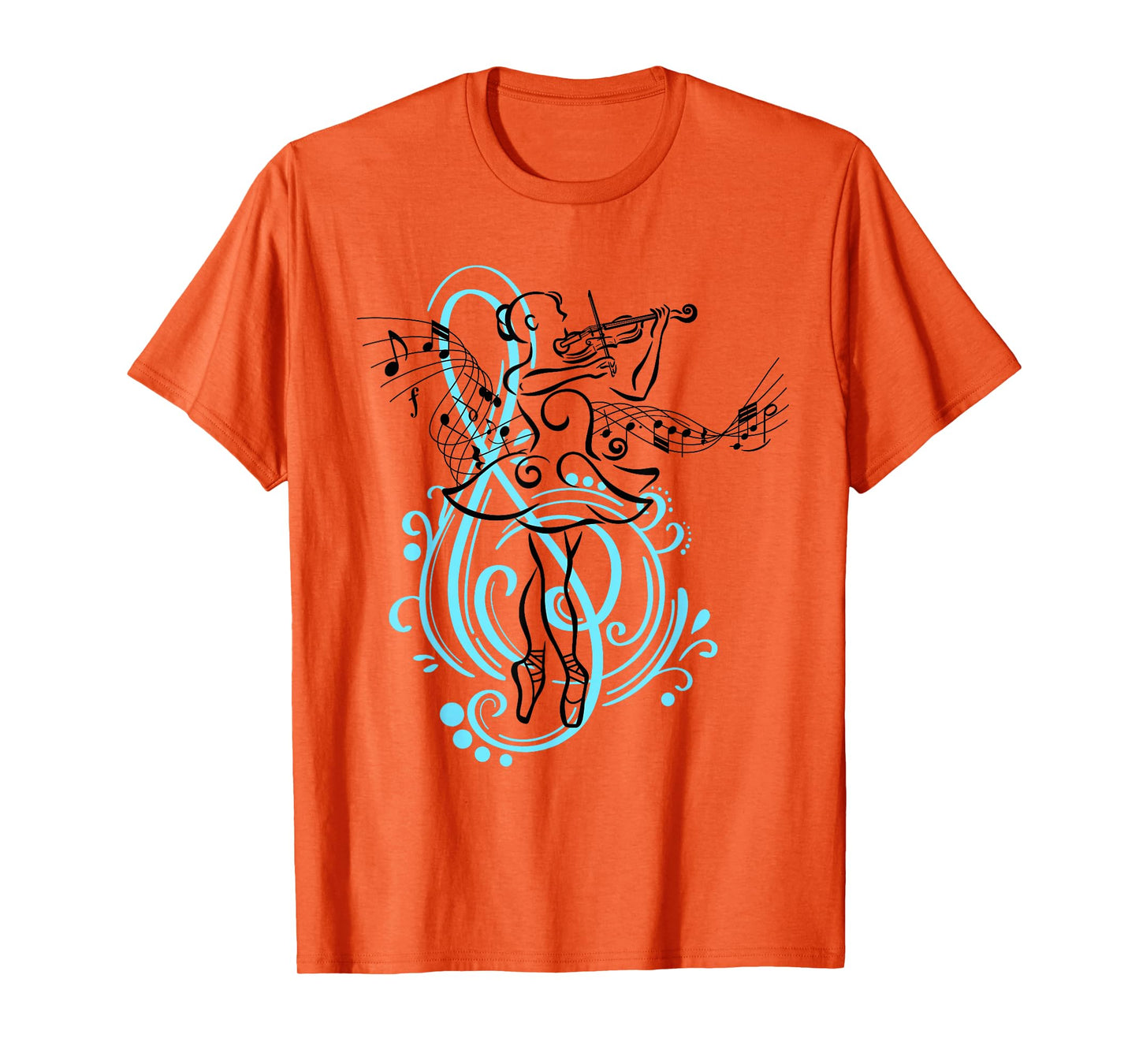 Girl Playing Violin Music, and Ballet Violinist Ballerina T-Shirt