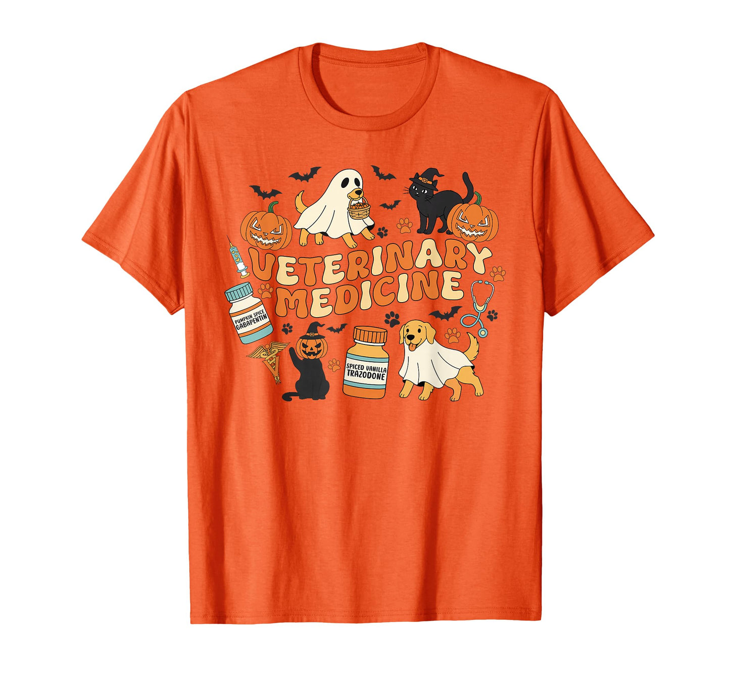 Spooky Veterinary Medicine Technician, Vet Tech Halloween T-Shirt