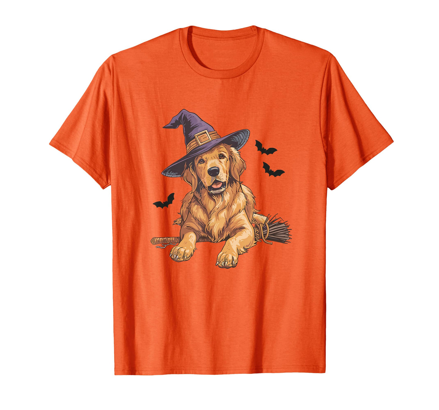 Witch Golden Retriever Halloween Golden Retriever Dog Mom T-Shirt