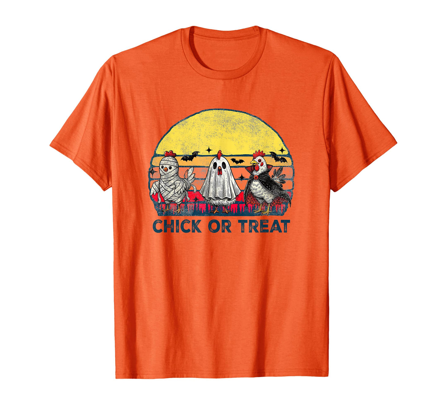 Chick Or Treat Halloween Pumpkin Ghost Spooky T-Shirt