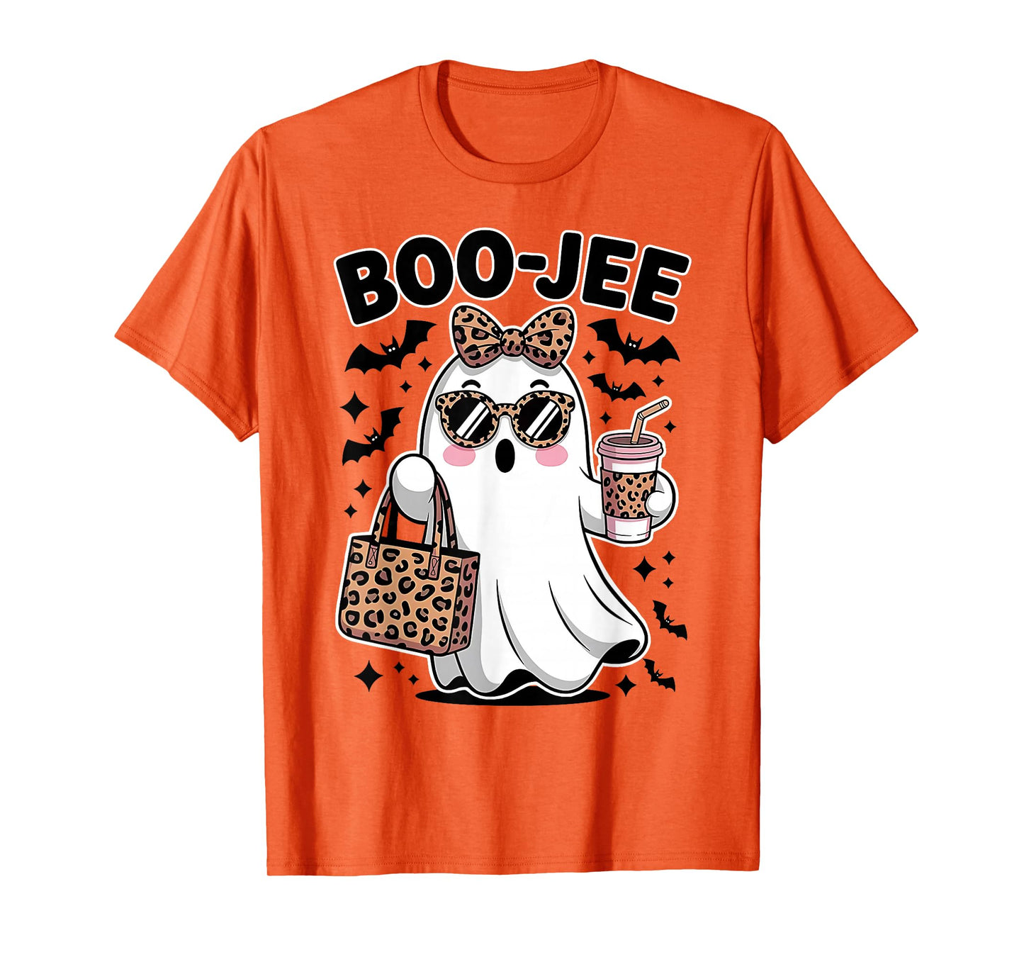 Cute Coquette Boo JEE Ghost Halloween Costumes Womens Girls T-Shirt
