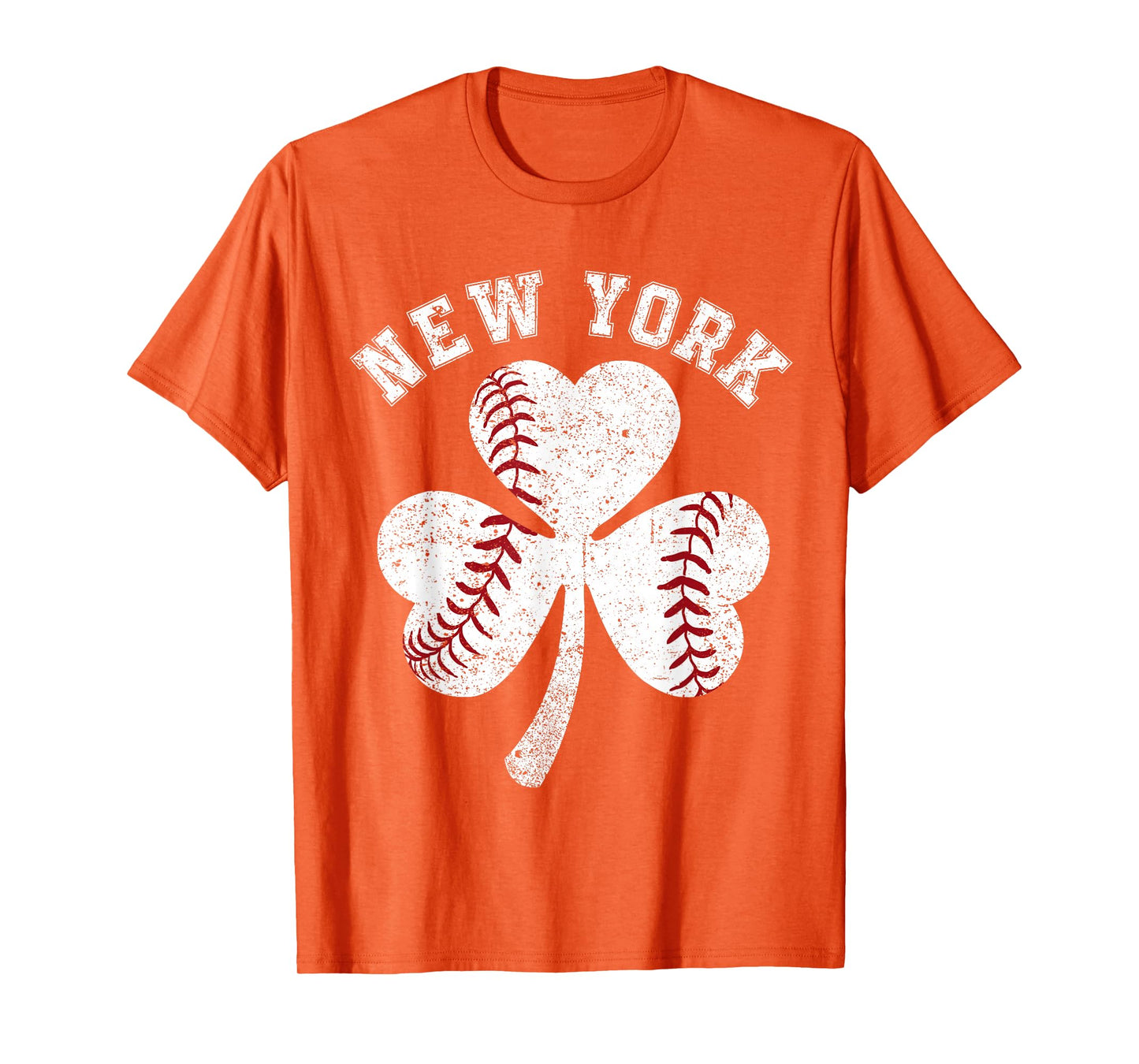 Vintage Irish Shamrock New York Baseball St Patrick's Day T-Shirt