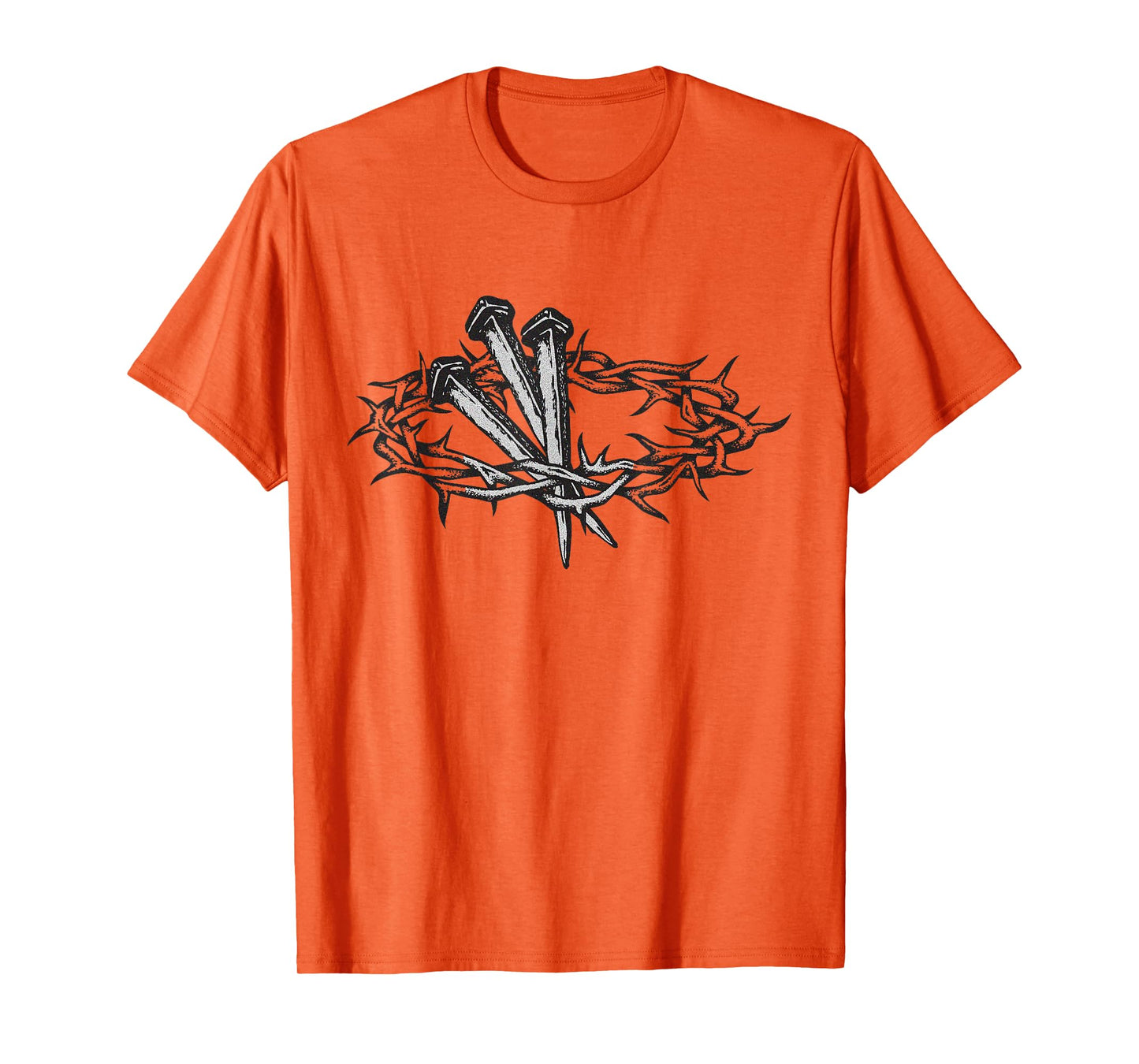 Crown of Thorns Nailed on the Cross - Christ's Passion Faith T-Shirt