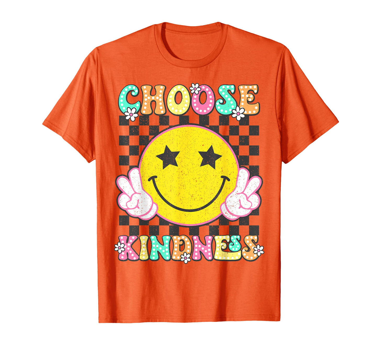Choose Kindness Retro Groovy Be Kind Inspirational Kids T-Shirt