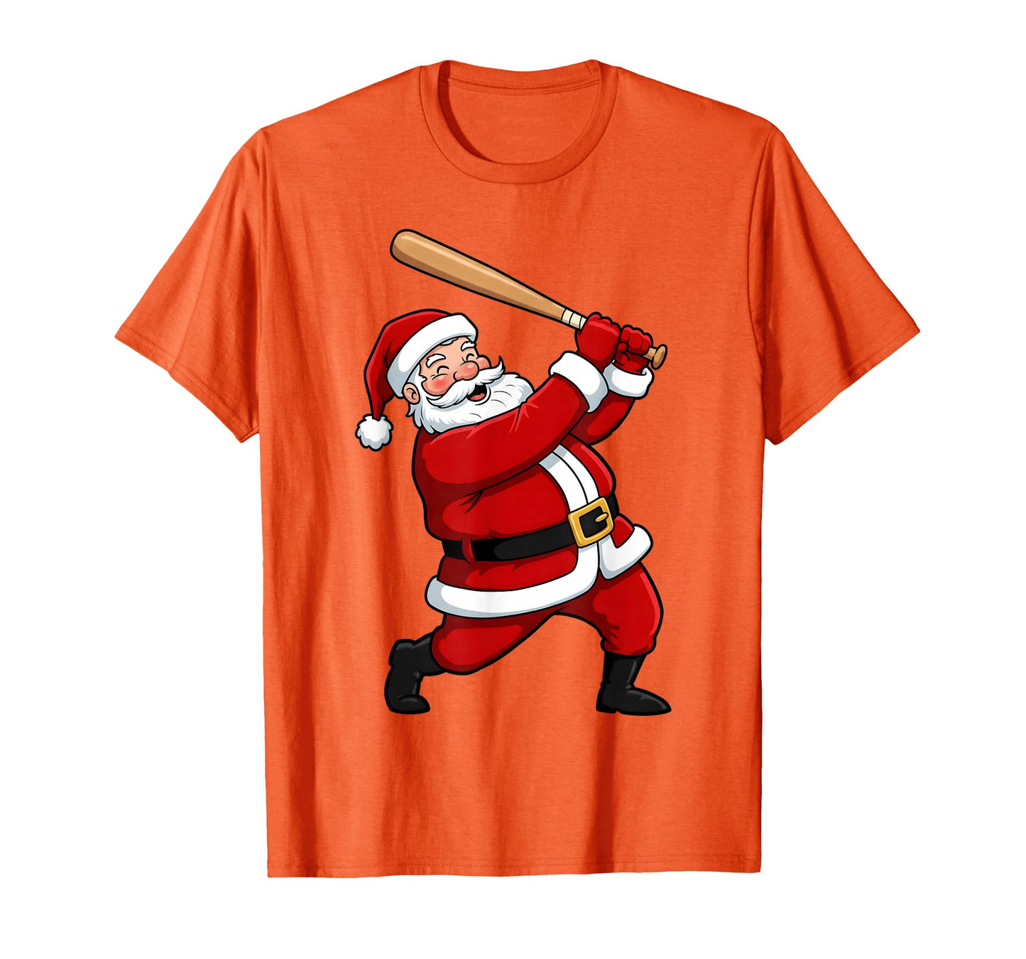 Christmas Baseball Batter Santa Xmas Sport Player Boys Kids T-Shirt