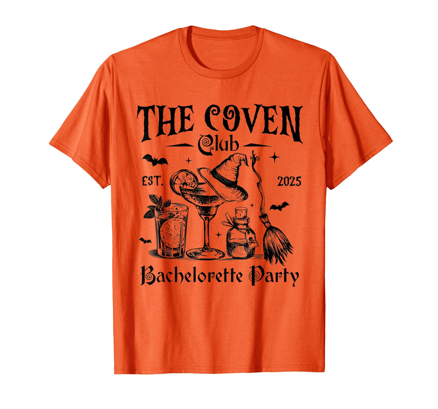 The Coven Club Witch Bachelorette Est 2025 Gothic Halloween T-Shirt