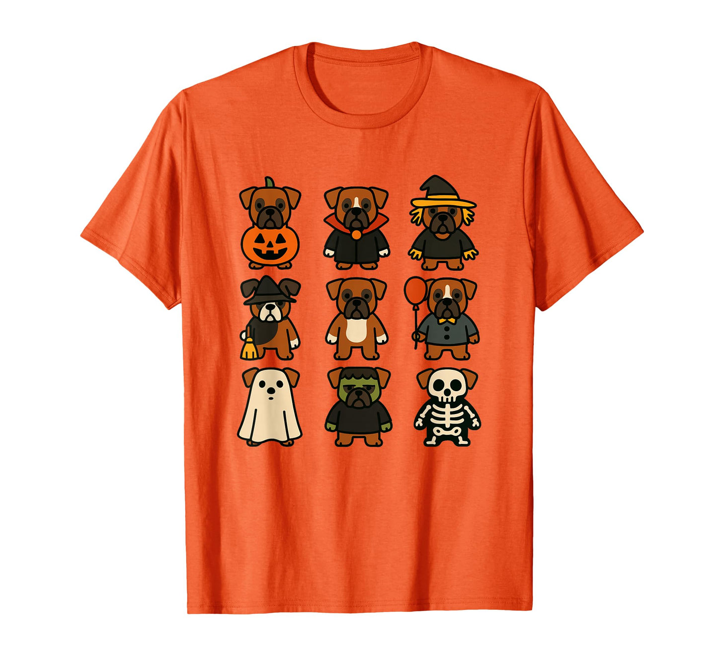 Boxer Dog Halloween Costume Funny Scary Dog Ghost Witch T-Shirt