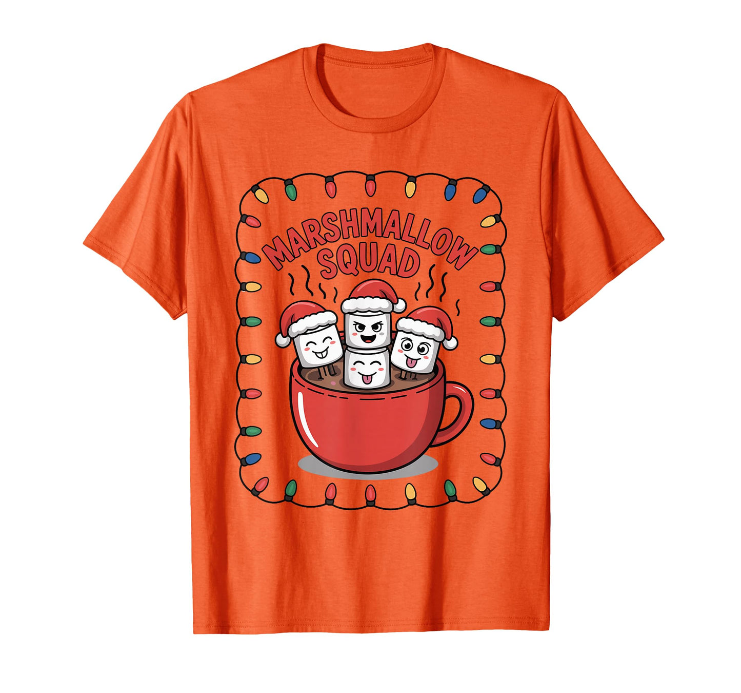 Marshmallow Squad Funny Christmas Cocoa Matching Pajamas T-Shirt