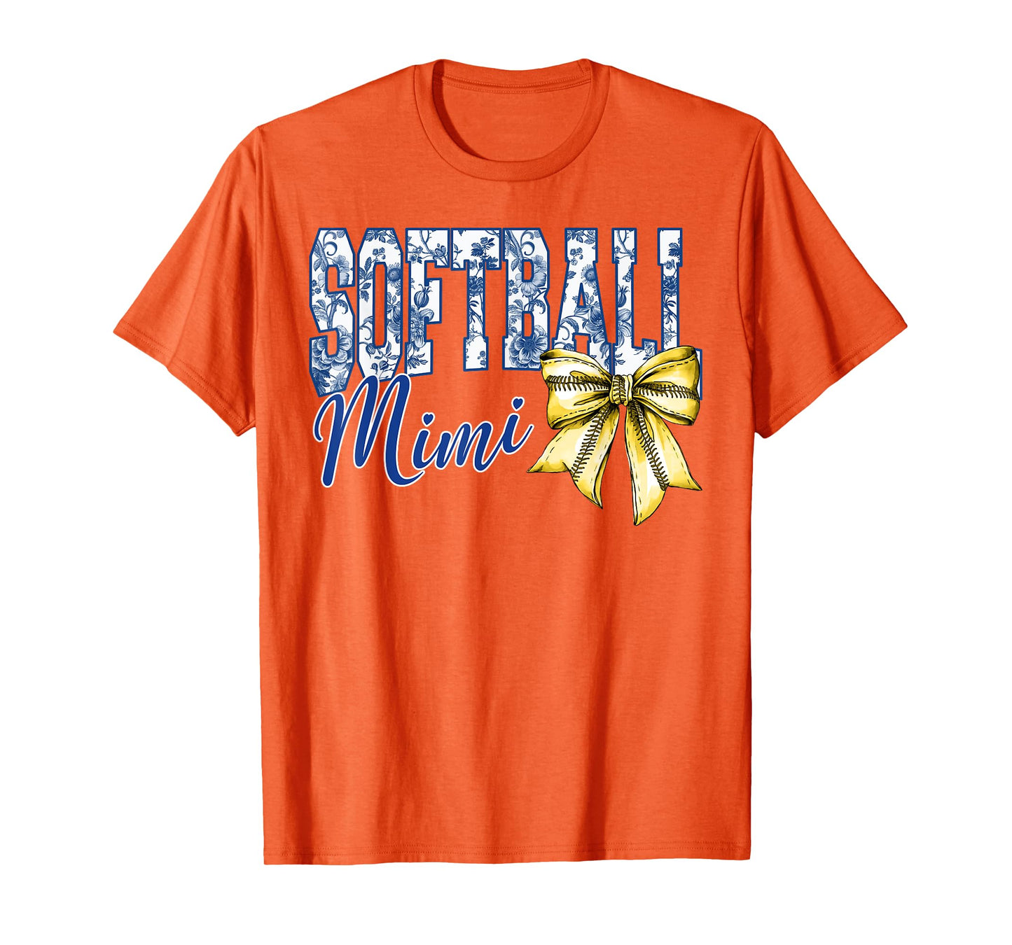 Softball Mimi Coquette Bow Game Day Grandma Softball Game T-Shirt