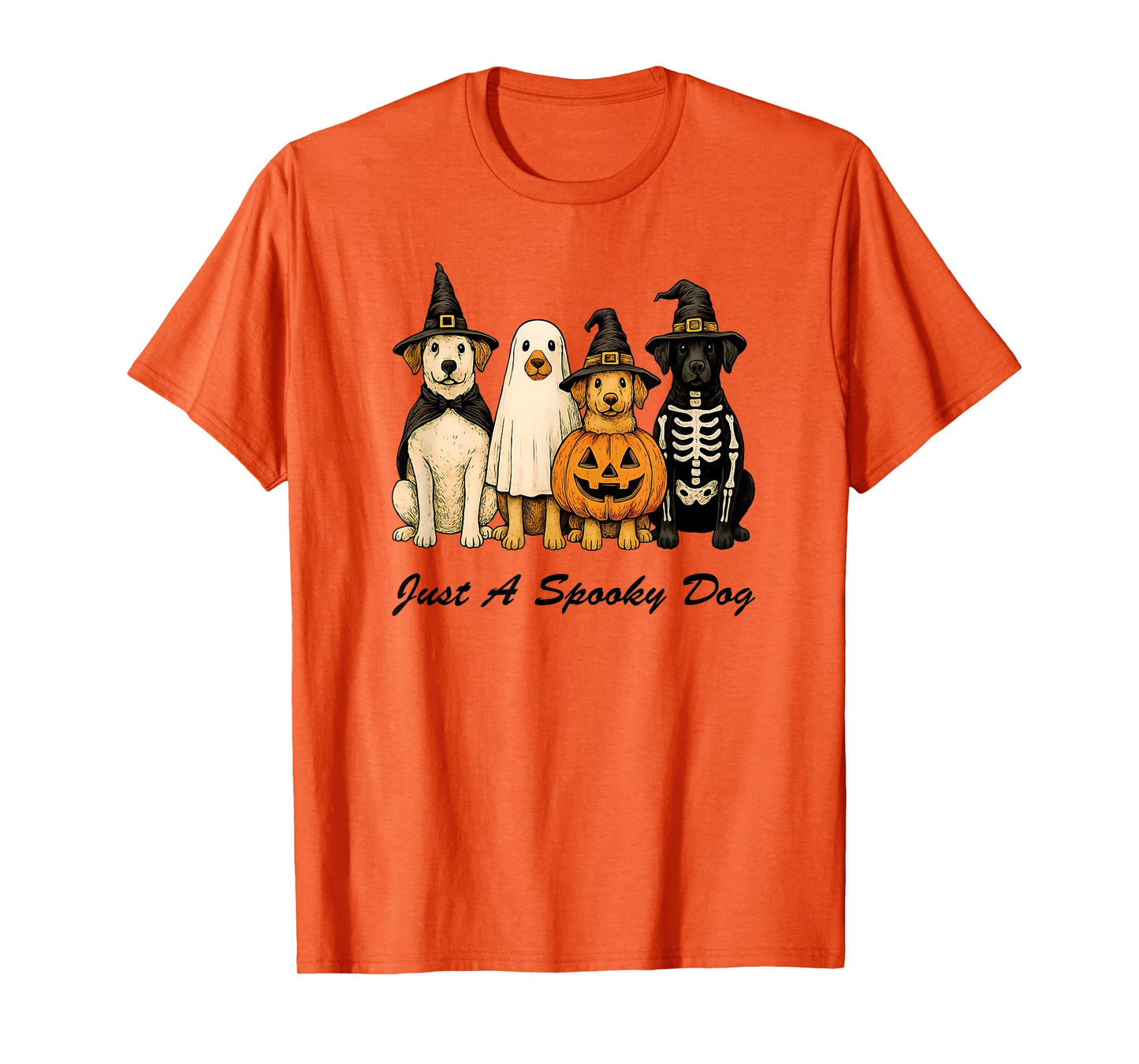 Just A Spooky Dog Halloween Dog Men Women T-Shirt