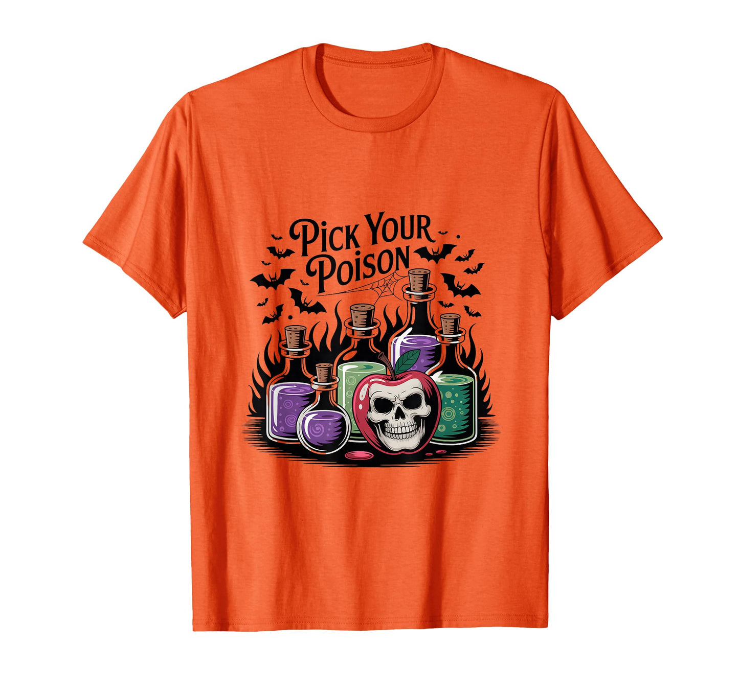 Pick Your Poison Spooky Season Pumpkin Ghost Witch Zombie T-Shirt