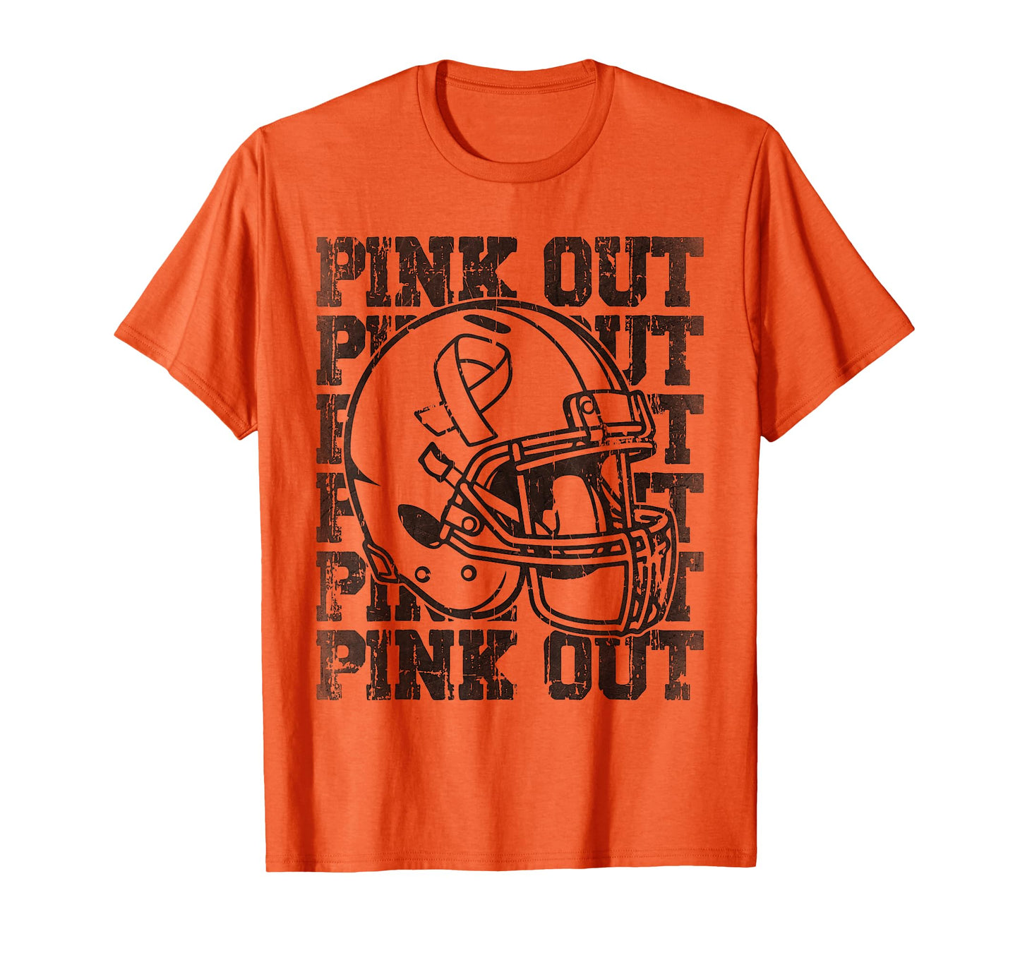 Pink Out Breast Cancer Awareness Football Mom Girls T-Shirt