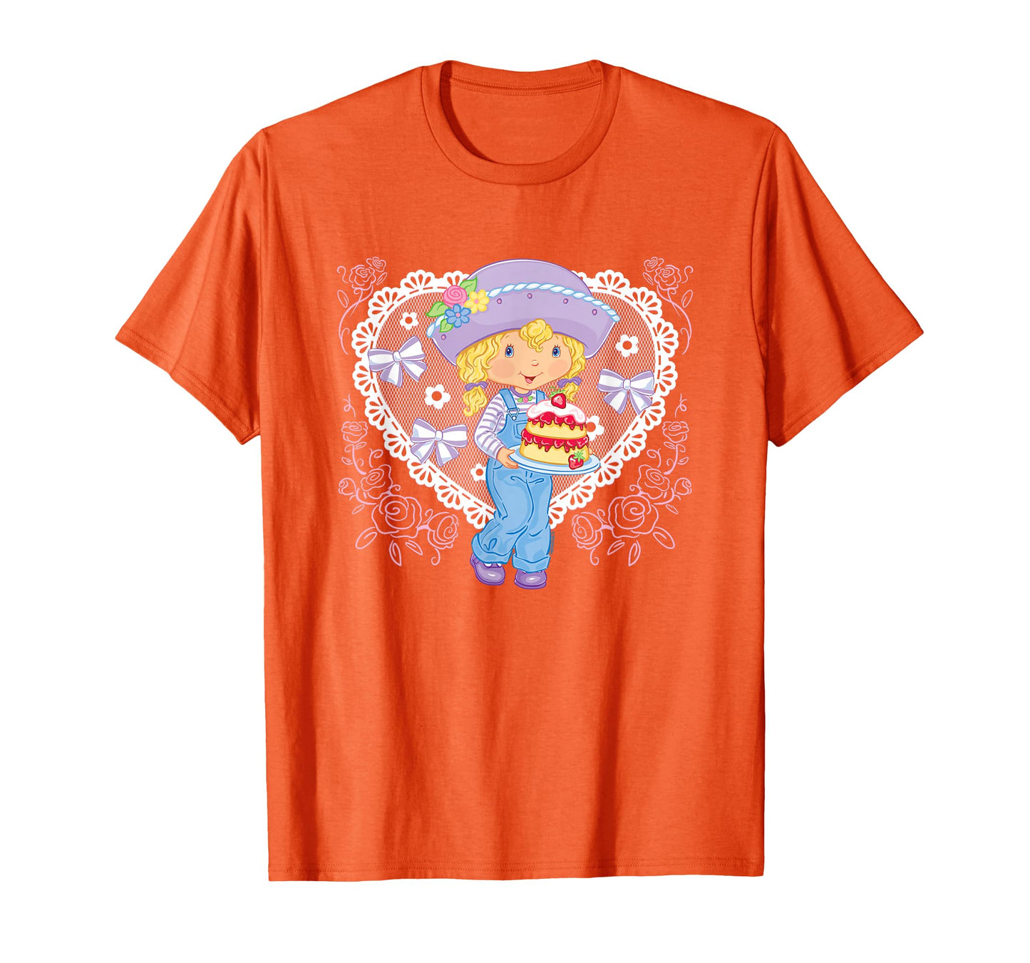 Strawberry Shortcake Cute Coquette Angelcake Big Chest Logo T-Shirt