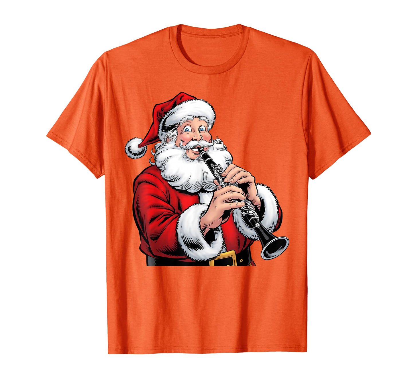Christmas Clarinet Player Santa Funny Xmas Boys Men Kids T-Shirt