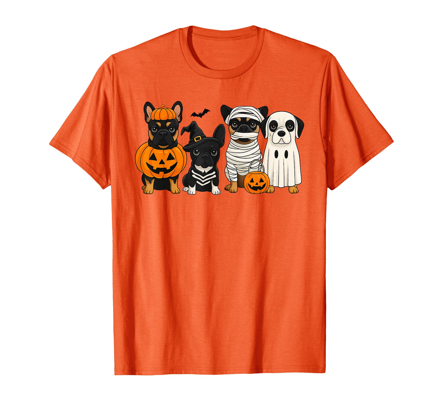 Frenchie Mom French Bulldog Lover Halloween Vibes Spooky Boo T-Shirt